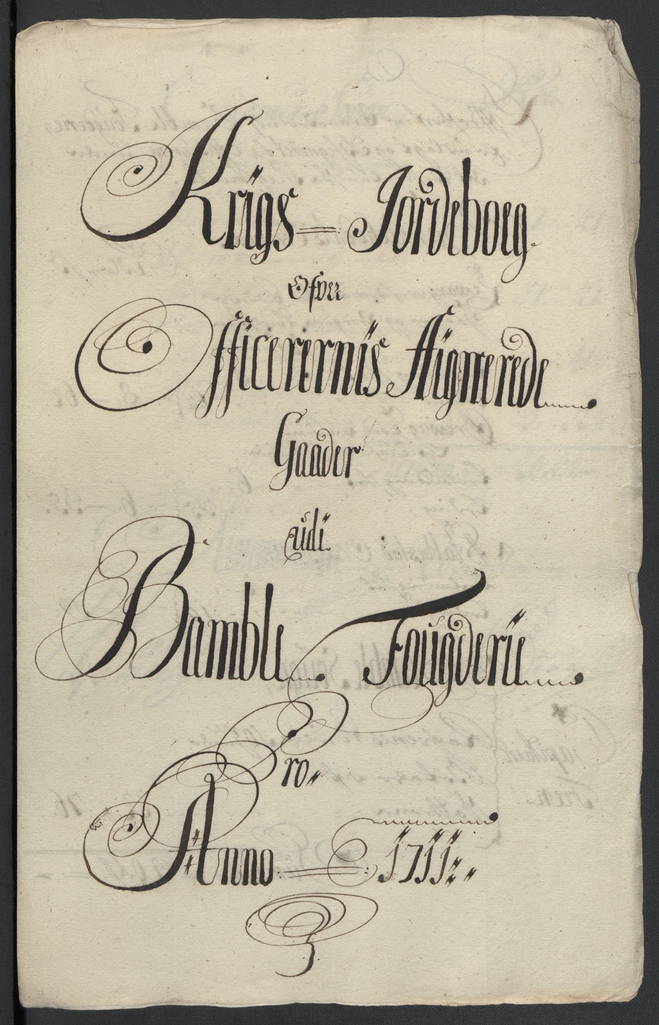 Rentekammeret inntil 1814, Reviderte regnskaper, Fogderegnskap, AV/RA-EA-4092/R36/L2120: Fogderegnskap Øvre og Nedre Telemark og Bamble, 1711, p. 320