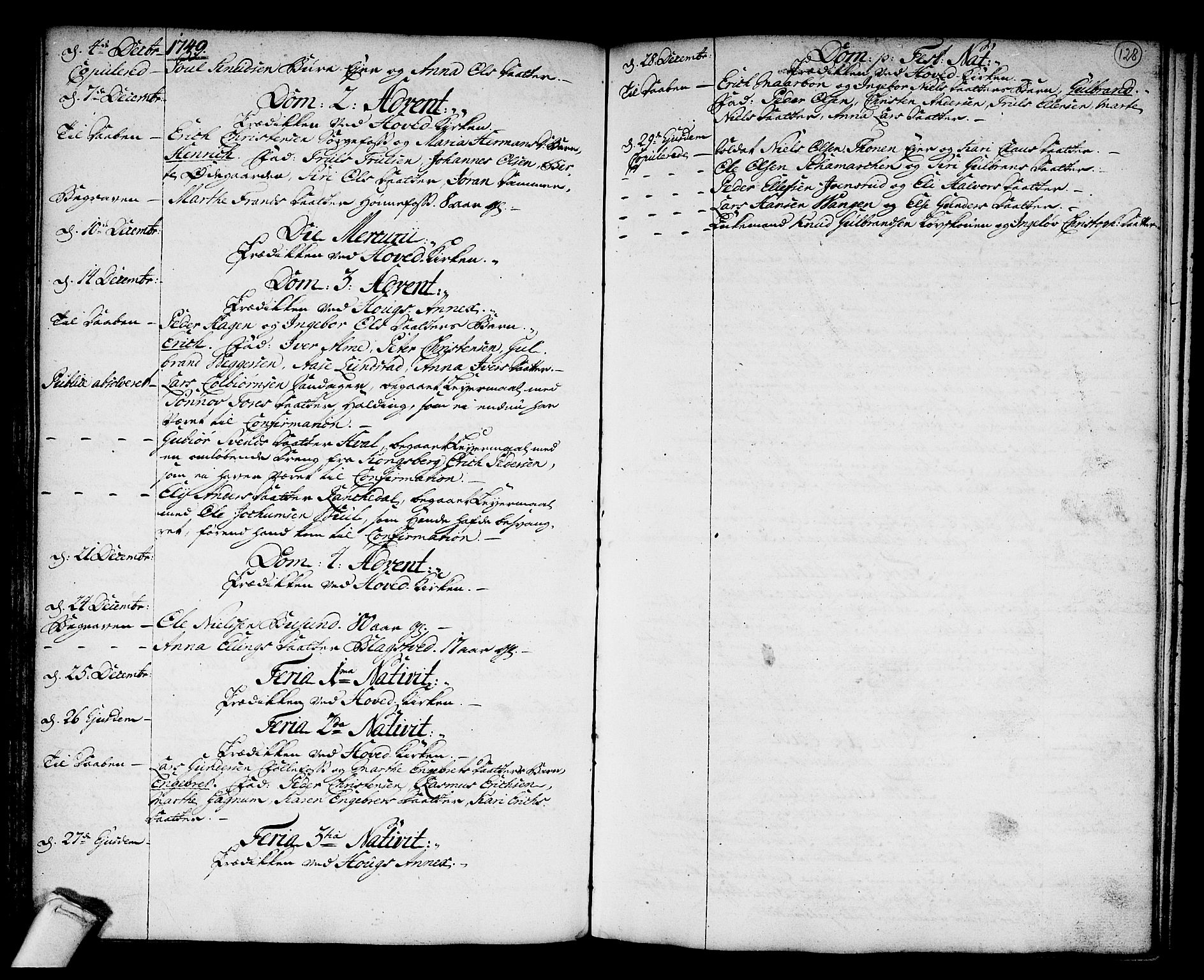 Norderhov kirkebøker, SAKO/A-237/F/Fa/L0003a: Parish register (official) no. 3, 1740-1757, p. 128
