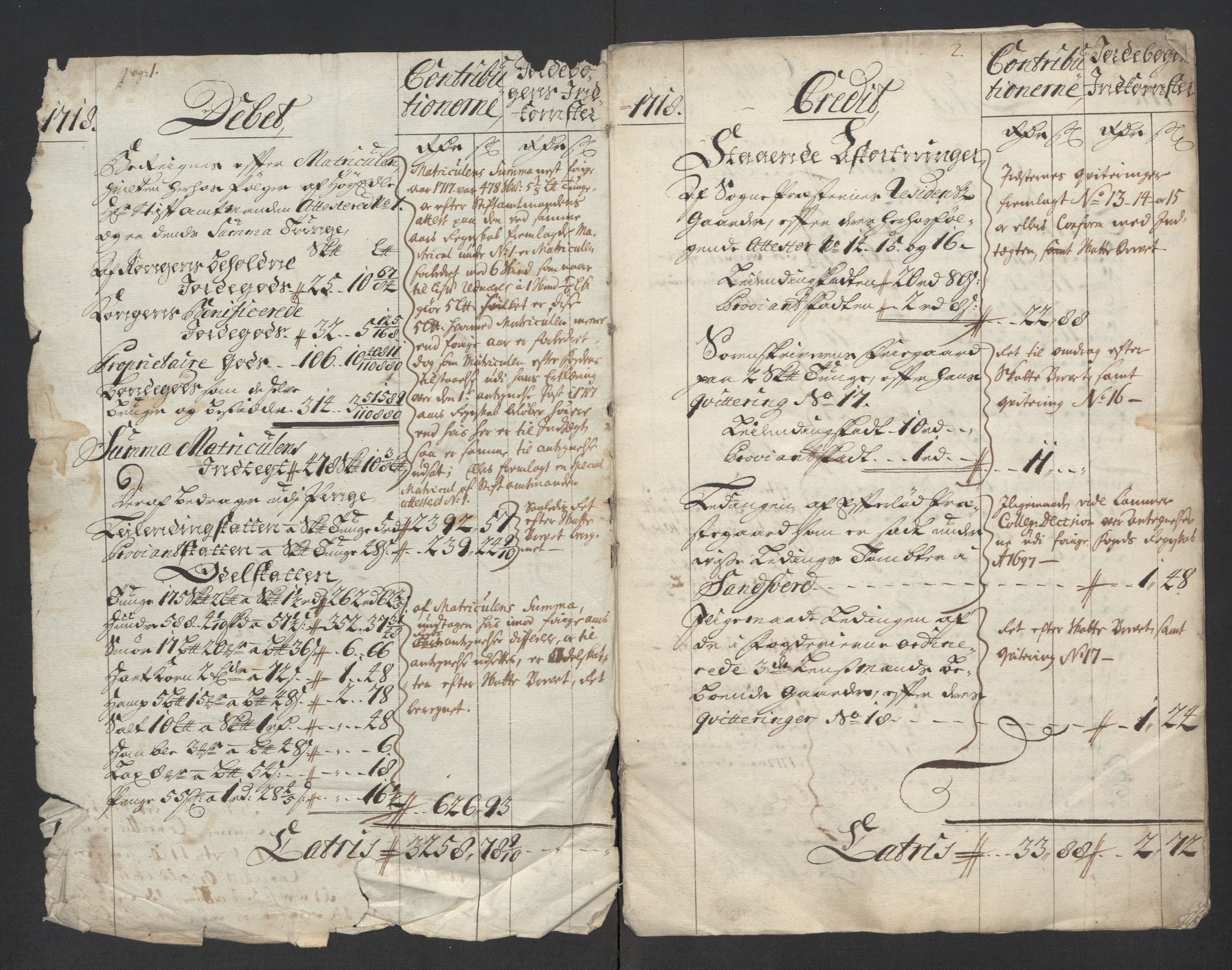 Rentekammeret inntil 1814, Reviderte regnskaper, Fogderegnskap, AV/RA-EA-4092/R24/L1594: Fogderegnskap Numedal og Sandsvær, 1718, p. 4