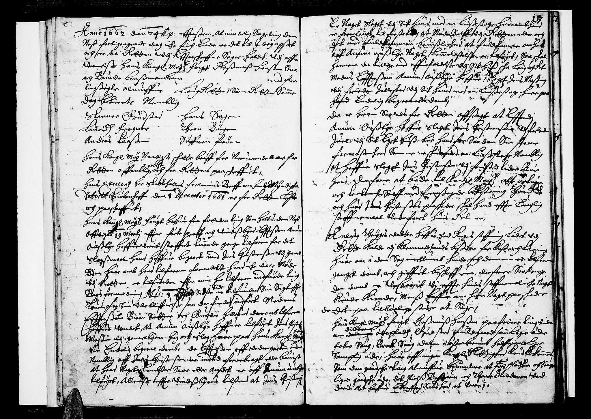 Aker sorenskriveri, AV/SAO-A-10895/F/Fb/L0001/0002: Tingbøker, nr. 1-5b / Tingbok nr. 2, 1661-1662, p. 16b-17a