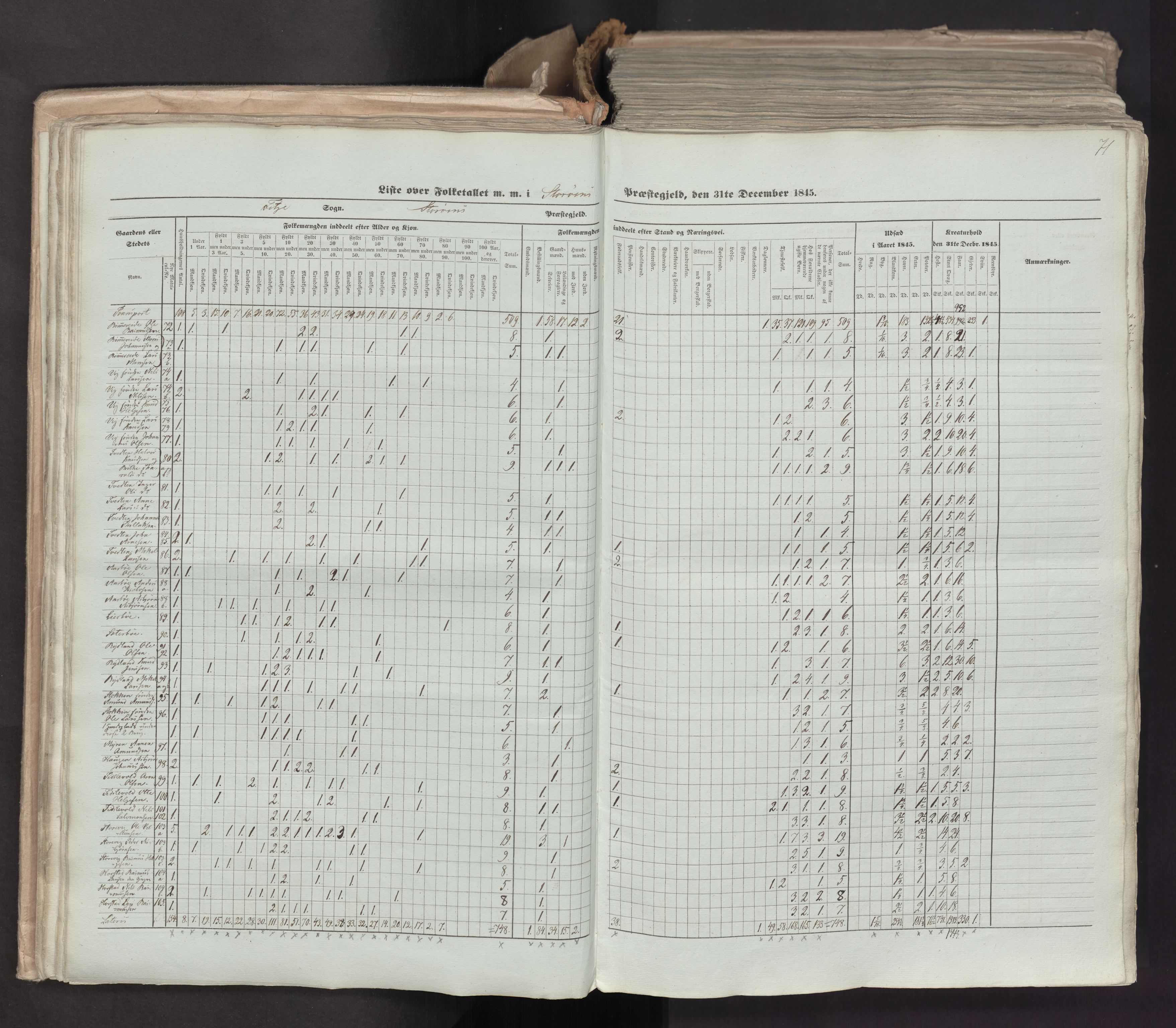 RA, Census 1845, vol. 7: Søndre Bergenhus amt og Nordre Bergenhus amt, 1845, p. 71