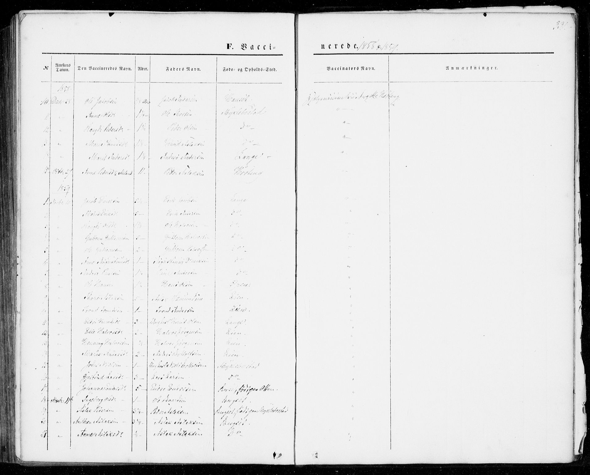 Ministerialprotokoller, klokkerbøker og fødselsregistre - Møre og Romsdal, SAT/A-1454/554/L0643: Parish register (official) no. 554A01, 1846-1879, p. 331