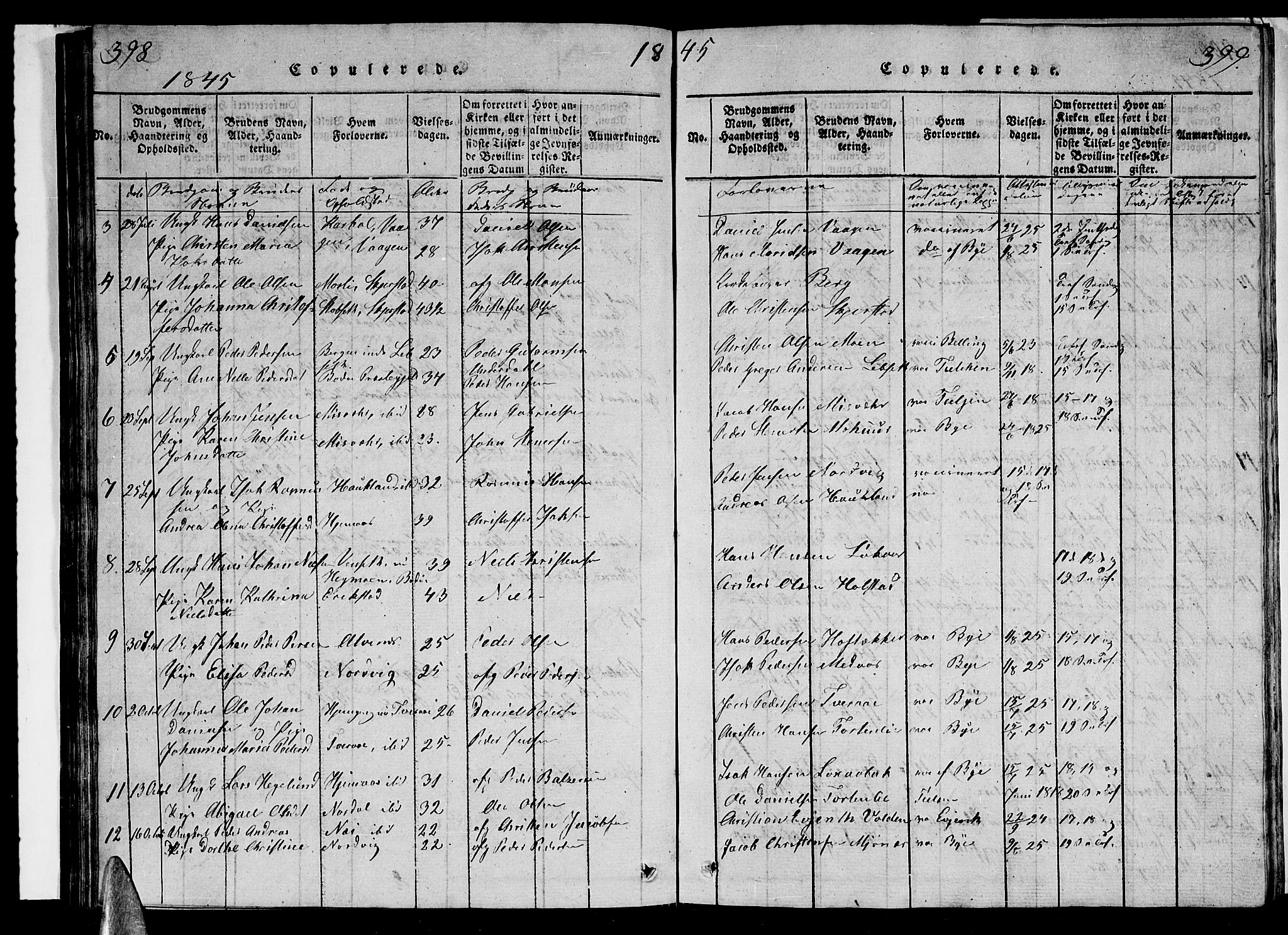 Ministerialprotokoller, klokkerbøker og fødselsregistre - Nordland, AV/SAT-A-1459/852/L0752: Parish register (copy) no. 852C03, 1840-1855, p. 398-399