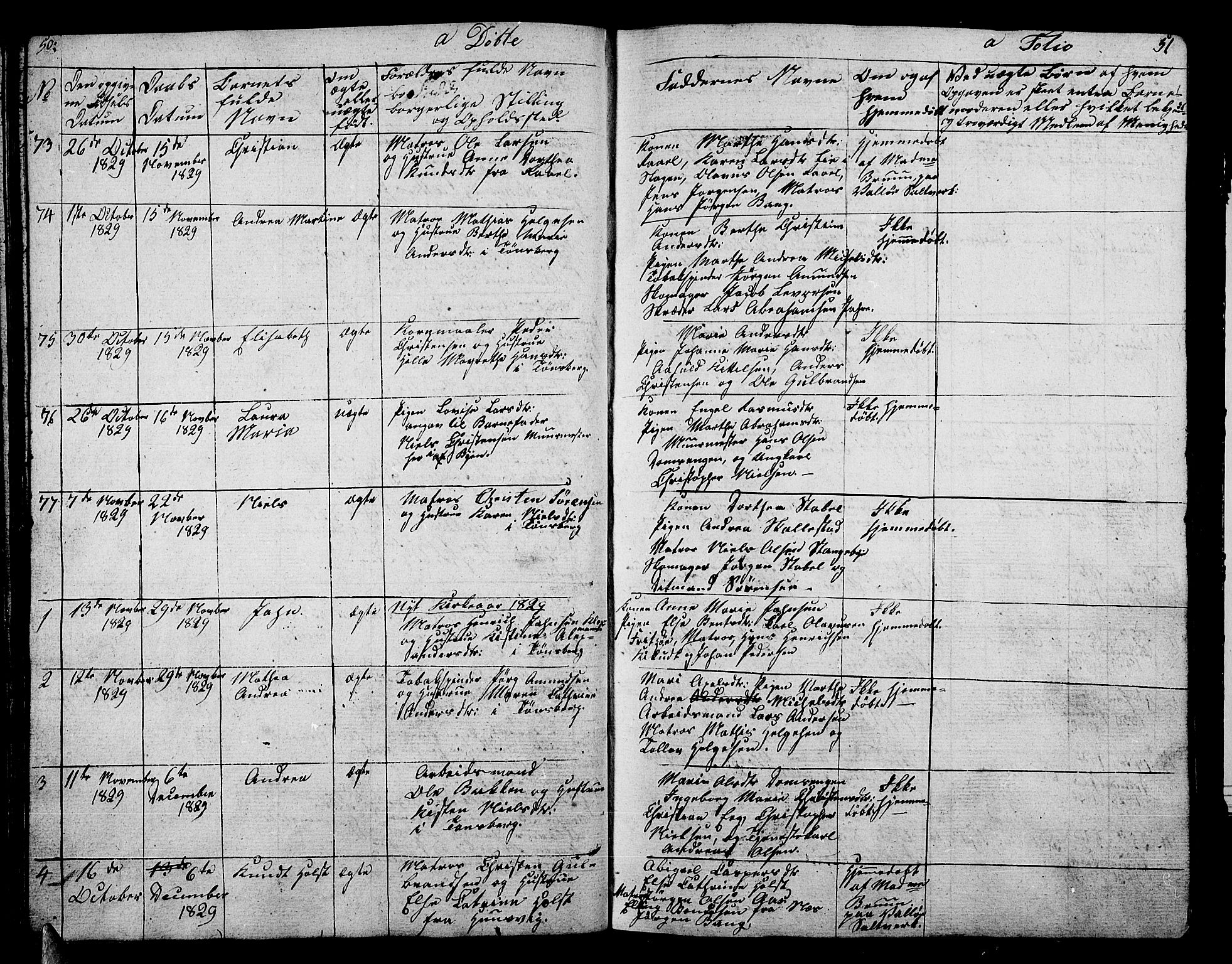 Tønsberg kirkebøker, AV/SAKO-A-330/G/Ga/L0002: Parish register (copy) no. 2, 1827-1854, p. 50-51