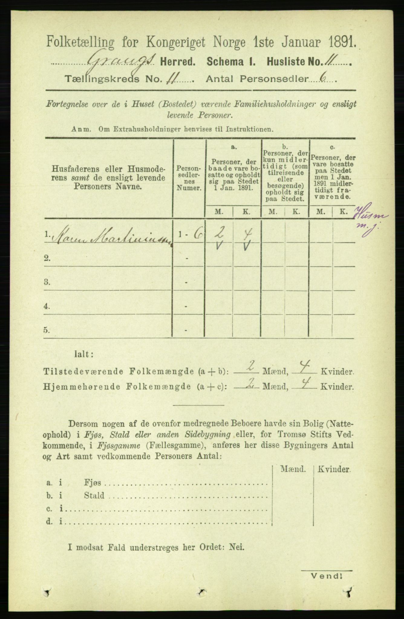 RA, 1891 census for 1742 Grong, 1891, p. 4041