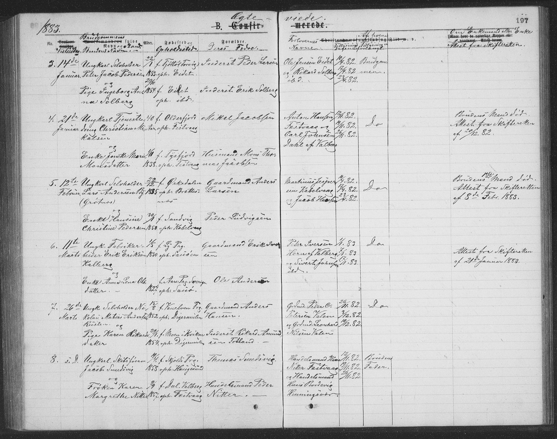 Ministerialprotokoller, klokkerbøker og fødselsregistre - Nordland, SAT/A-1459/874/L1075: Parish register (copy) no. 874C04, 1876-1883, p. 197