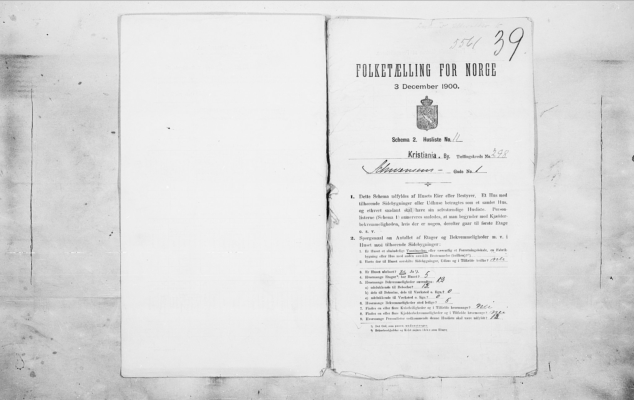 SAO, 1900 census for Kristiania, 1900, p. 82430