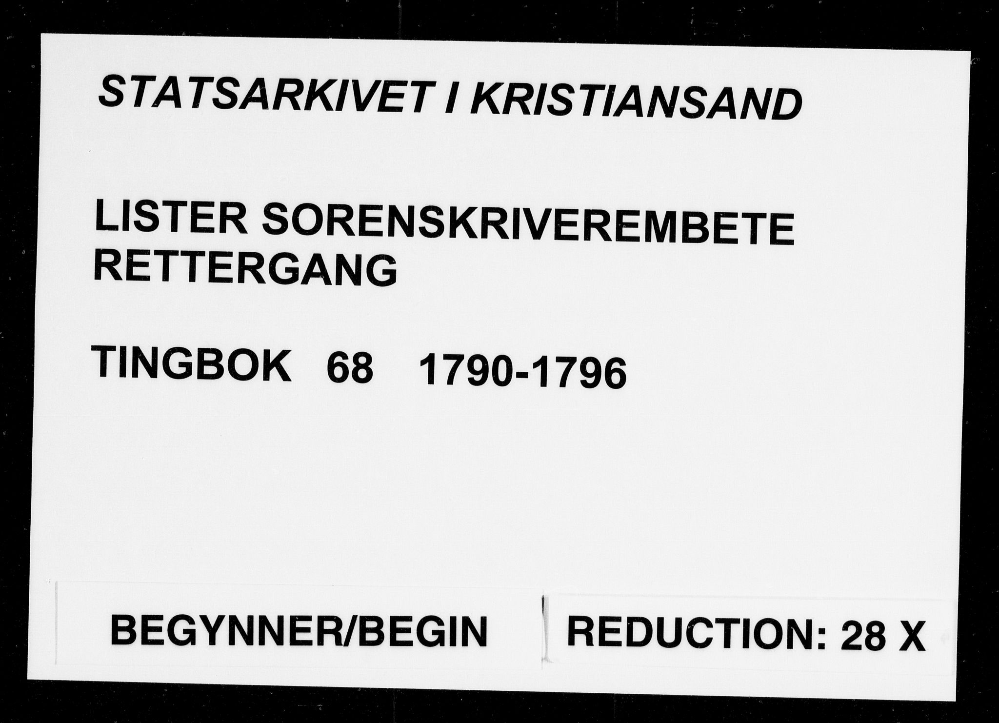 Lister sorenskriveri, AV/SAK-1221-0003/F/Fa/L0070: Tingbok nr 68, 1790-1796