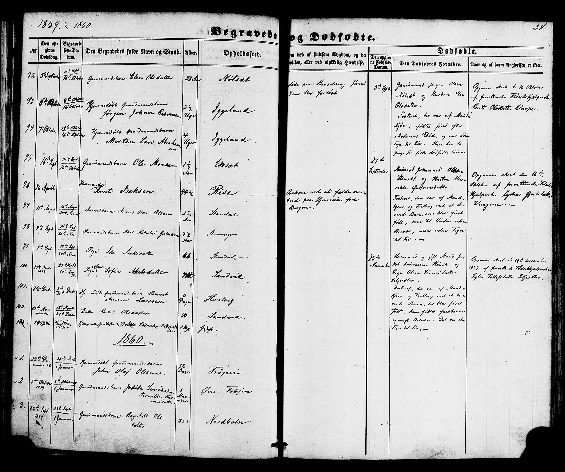 Kinn sokneprestembete, AV/SAB-A-80801/H/Haa/Haaa/L0012: Parish register (official) no. A 12, 1855-1869, p. 34