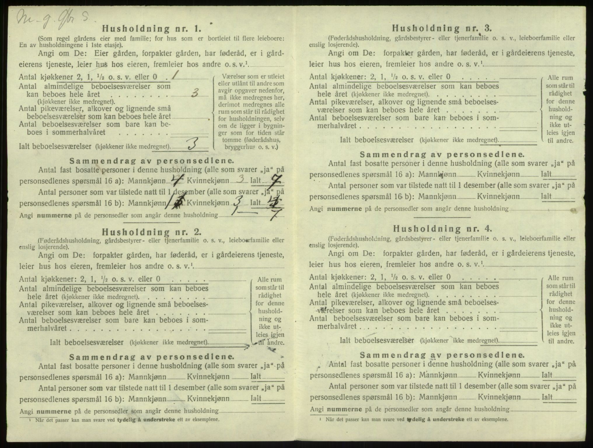 SAB, 1920 census for Lindås, 1920, p. 93