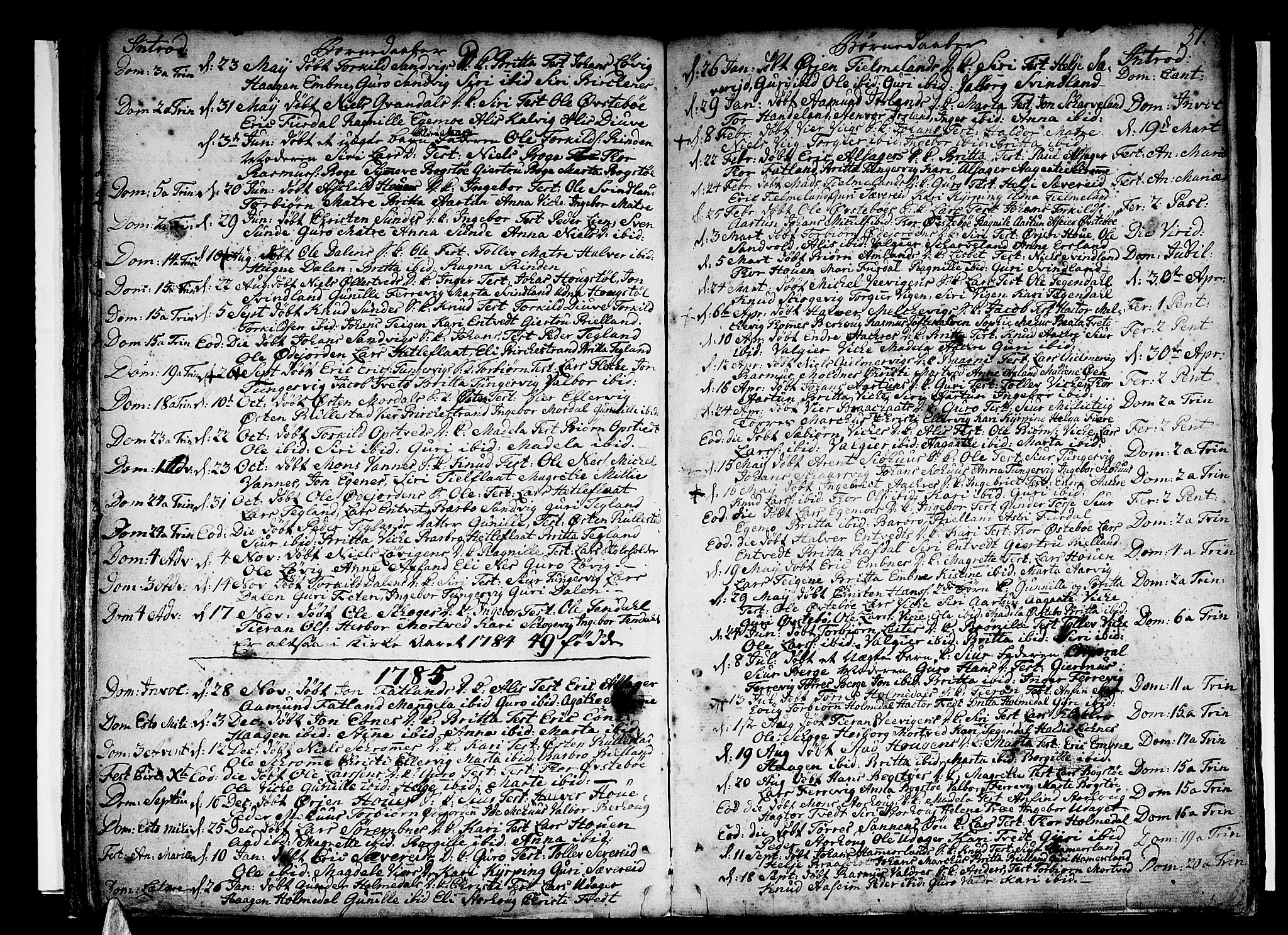 Skånevik sokneprestembete, SAB/A-77801/H/Haa: Parish register (official) no. A 1, 1745-1789, p. 51