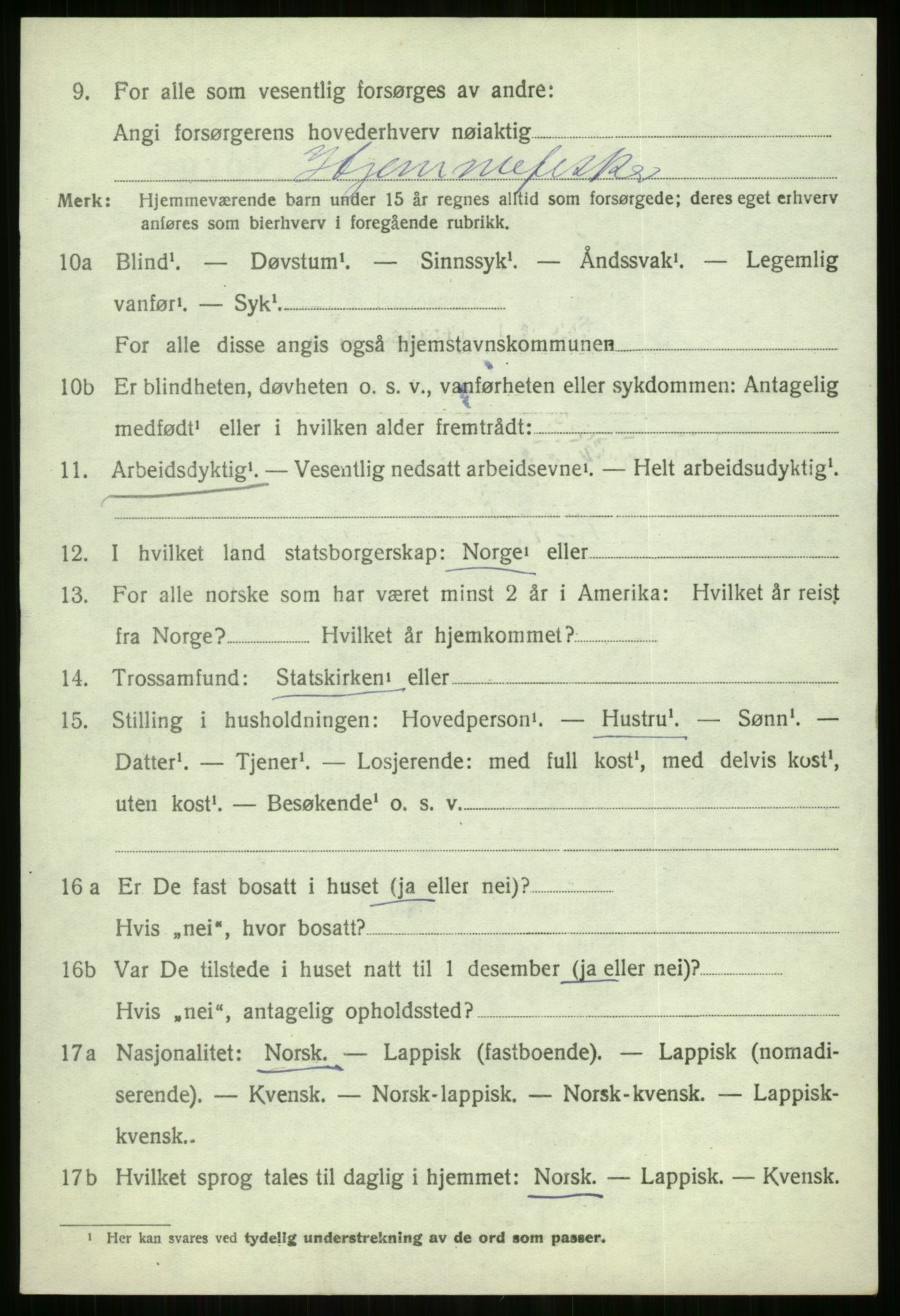 SATØ, 1920 census for Sørfjord, 1920, p. 2721