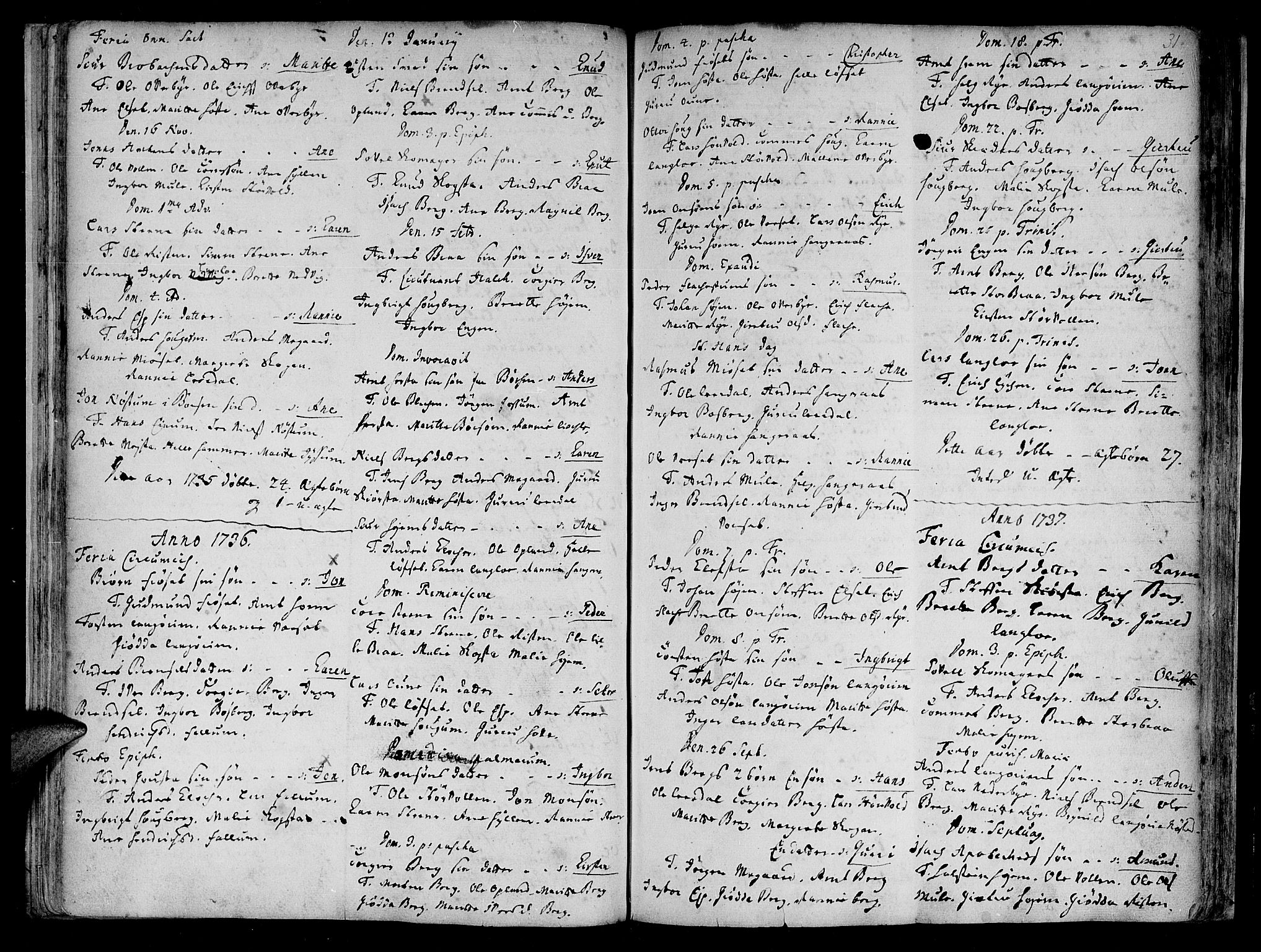 Ministerialprotokoller, klokkerbøker og fødselsregistre - Sør-Trøndelag, SAT/A-1456/612/L0368: Parish register (official) no. 612A02, 1702-1753, p. 31