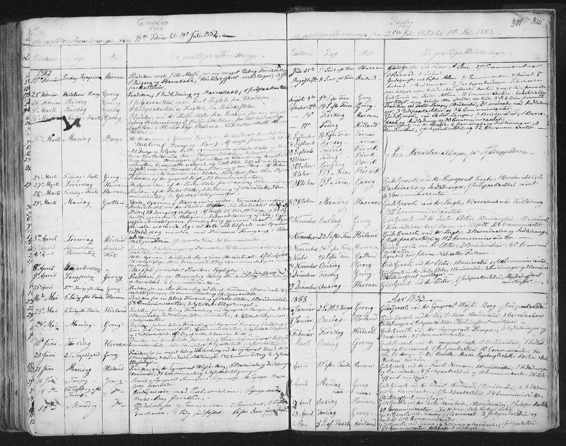 Ministerialprotokoller, klokkerbøker og fødselsregistre - Nord-Trøndelag, AV/SAT-A-1458/758/L0513: Parish register (official) no. 758A02 /1, 1839-1868, p. 301