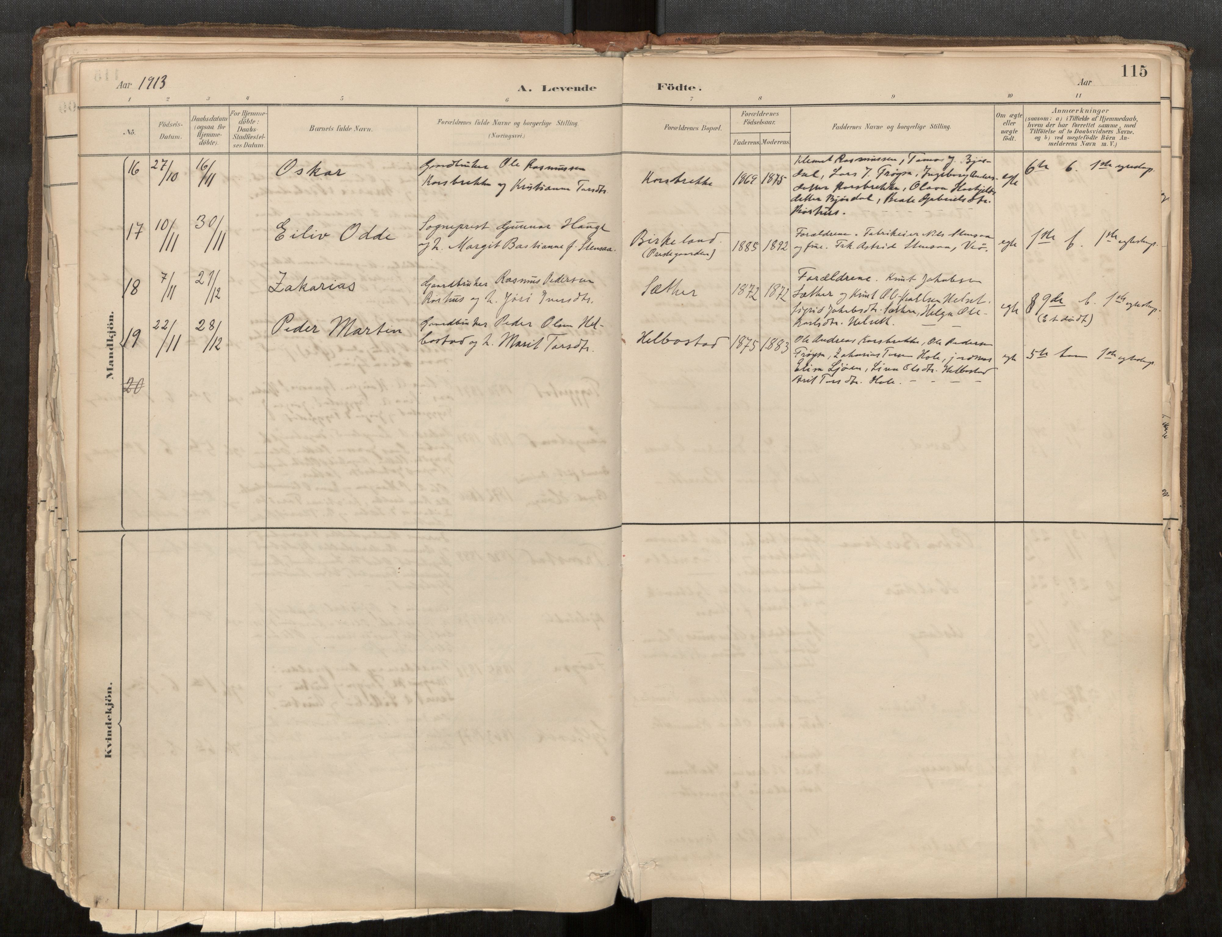 Sunnylven sokneprestkontor, AV/SAT-A-1007: Parish register (official) no. 517A08, 1882-1939, p. 115