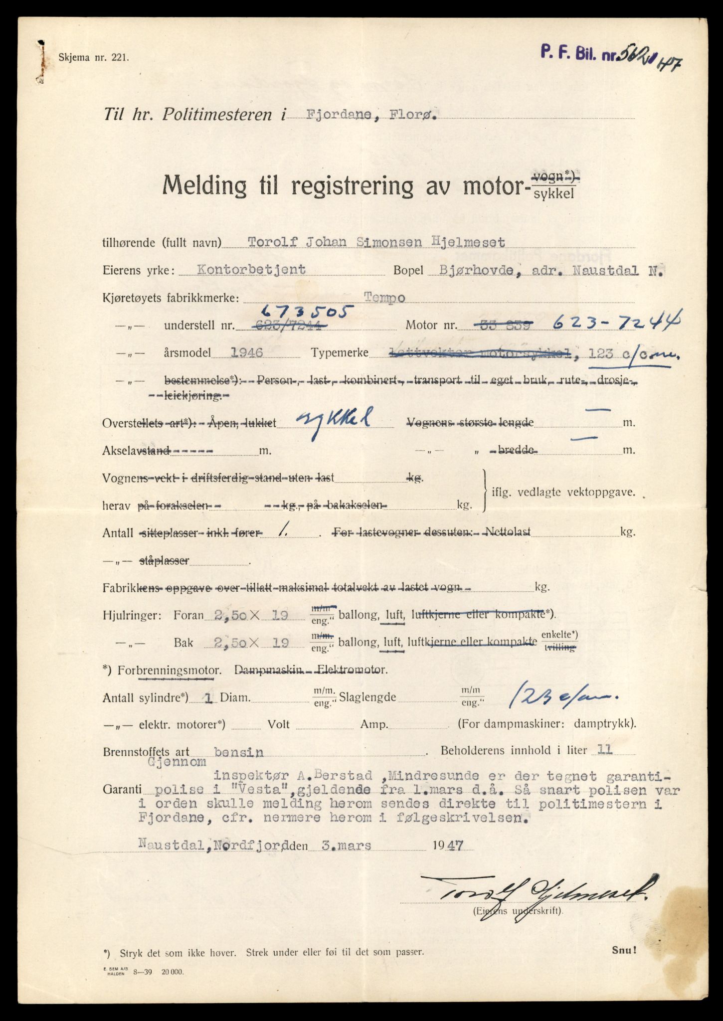 Møre og Romsdal vegkontor - Ålesund trafikkstasjon, AV/SAT-A-4099/F/Fe/L0039: Registreringskort for kjøretøy T 13361 - T 13530, 1927-1998, p. 849