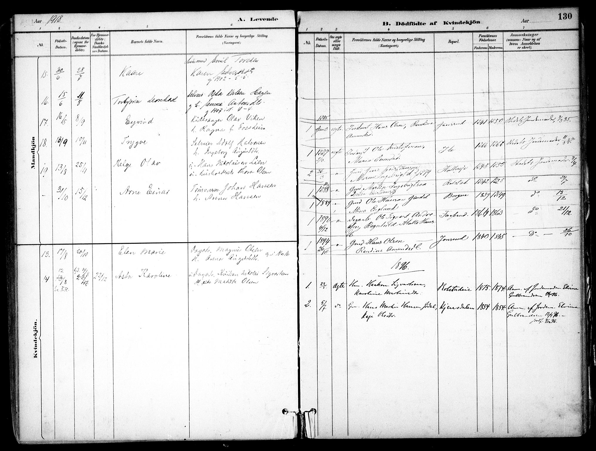 Nes prestekontor Kirkebøker, SAO/A-10410/F/Fb/L0002: Parish register (official) no. II 2, 1883-1918, p. 129