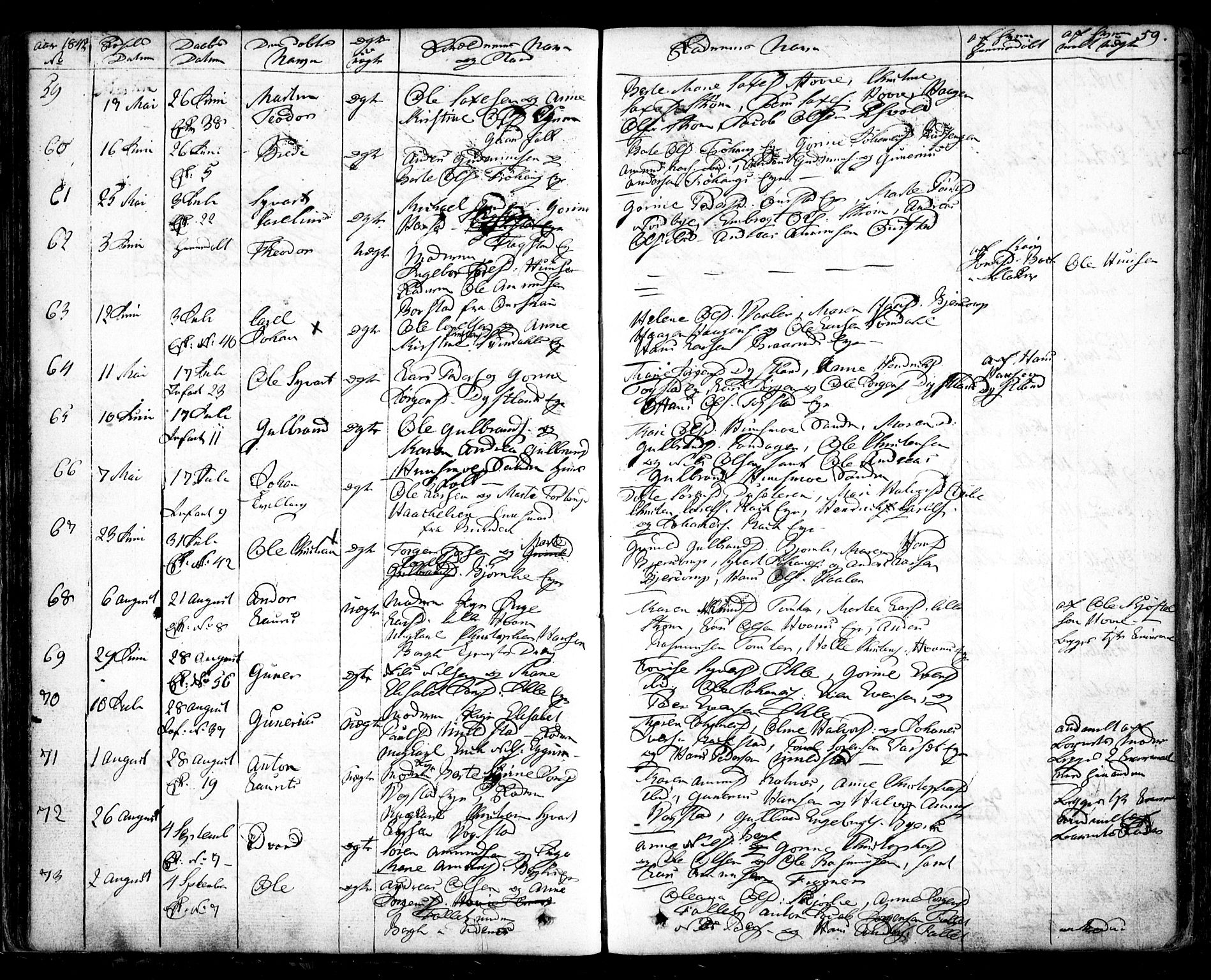 Nes prestekontor Kirkebøker, AV/SAO-A-10410/F/Fa/L0006: Parish register (official) no. I 6, 1833-1845, p. 59