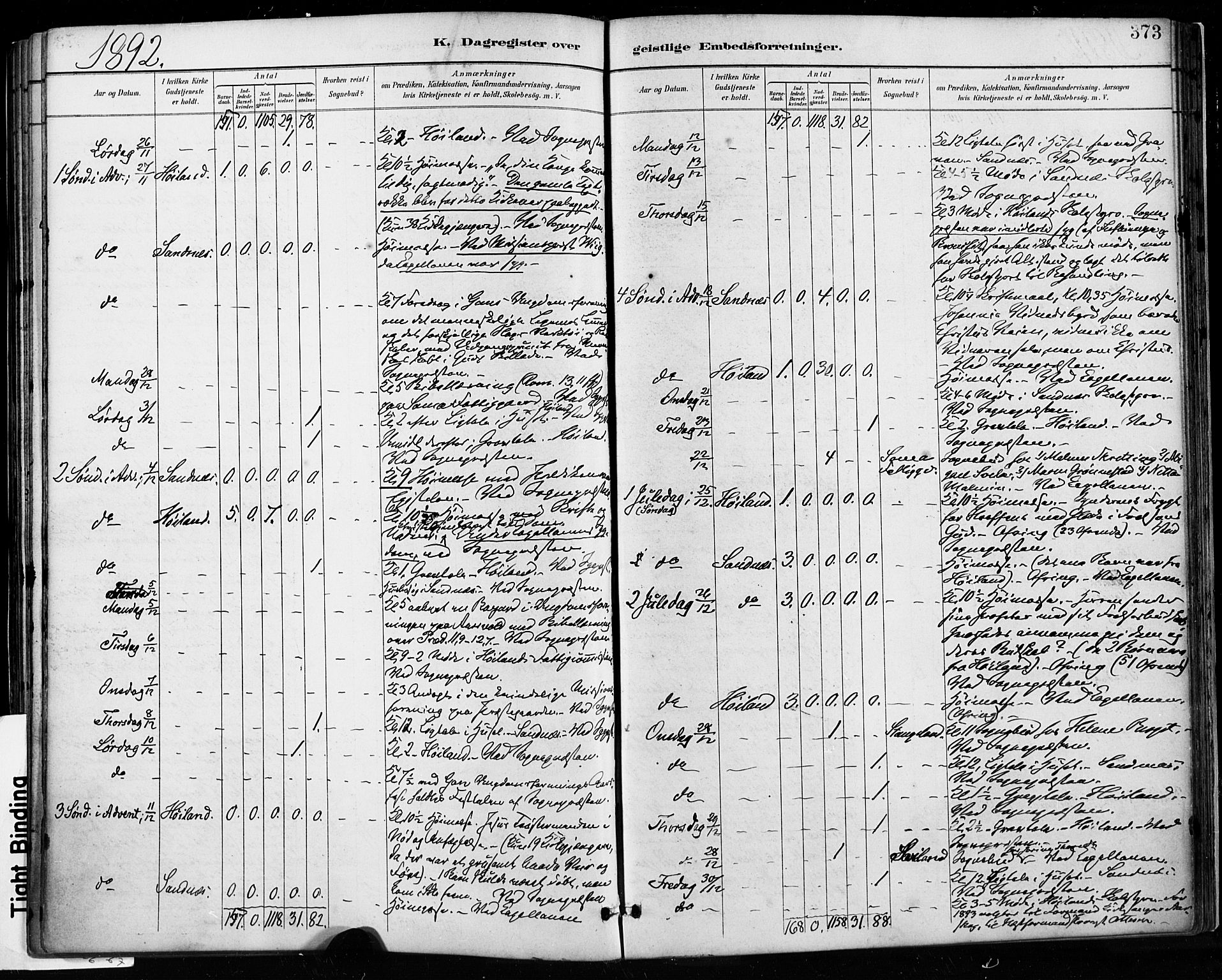 Høyland sokneprestkontor, AV/SAST-A-101799/001/30BA/L0013: Parish register (official) no. A 13.2, 1889-1898, p. 373