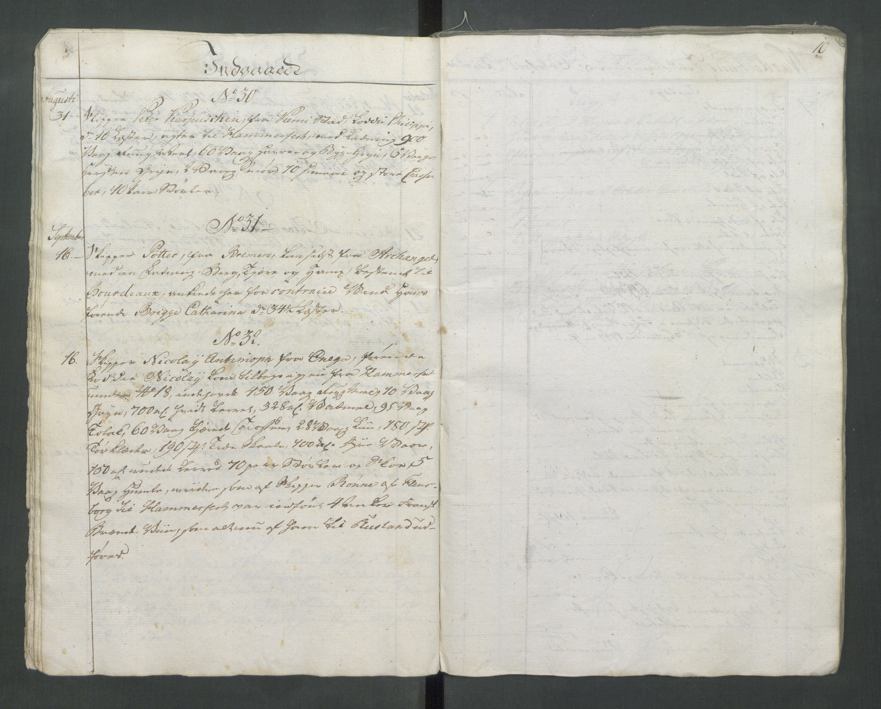 Generaltollkammeret, tollregnskaper, AV/RA-EA-5490/R37/L0001/0001: Tollregnskaper Vardø / Tollbok, 1789-1794, p. 9b-10a