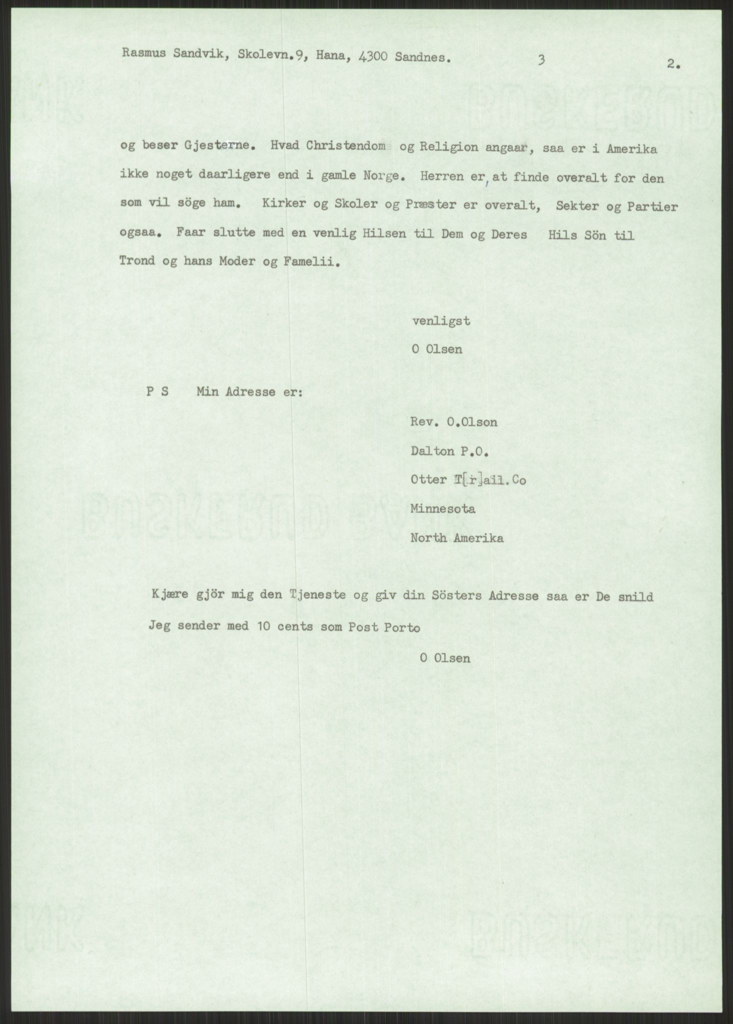 Samlinger til kildeutgivelse, Amerikabrevene, AV/RA-EA-4057/F/L0032: Innlån fra Hordaland: Nesheim - Øverland, 1838-1914, p. 543