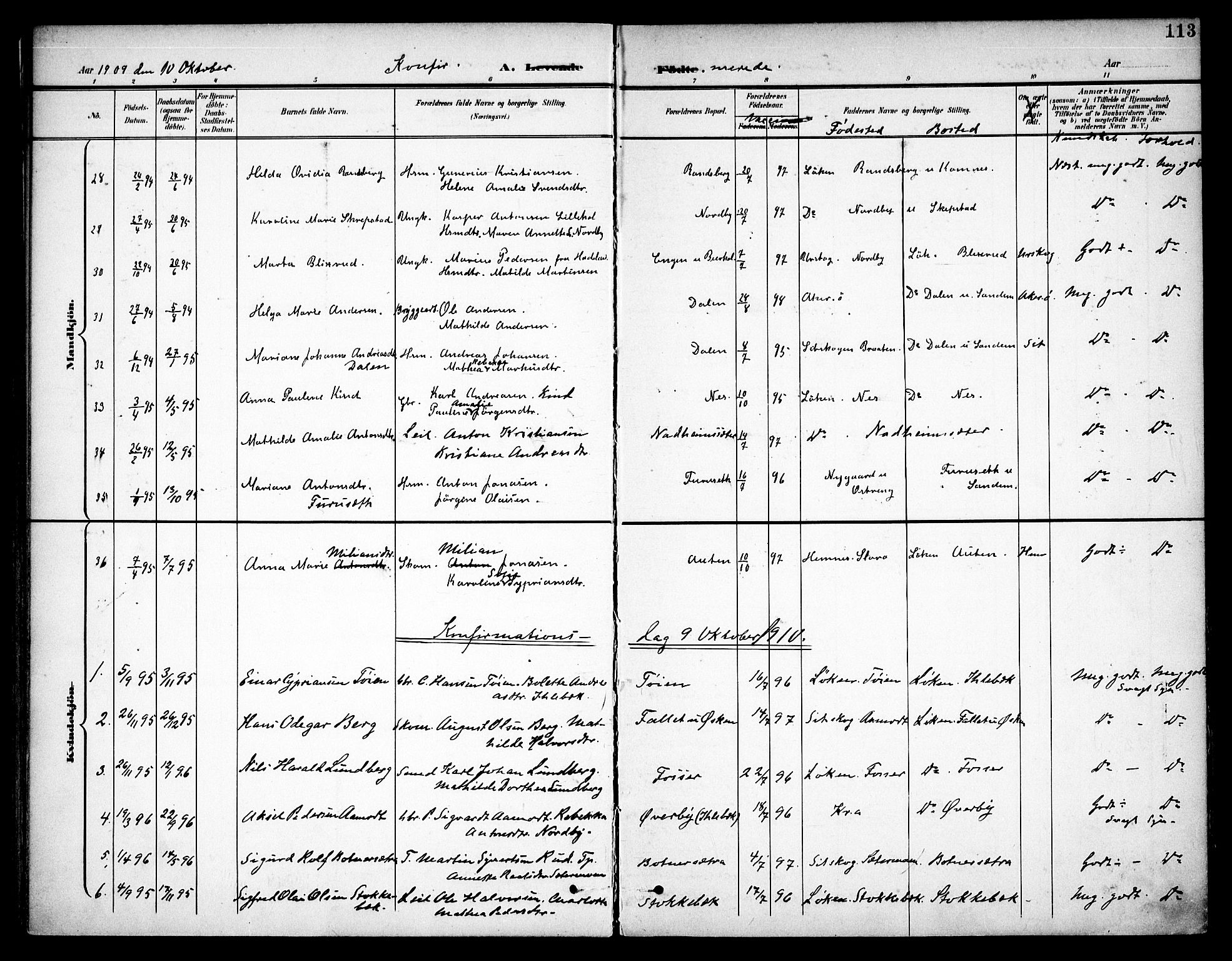 Høland prestekontor Kirkebøker, SAO/A-10346a/F/Fa/L0015: Parish register (official) no. I 15, 1897-1912, p. 113