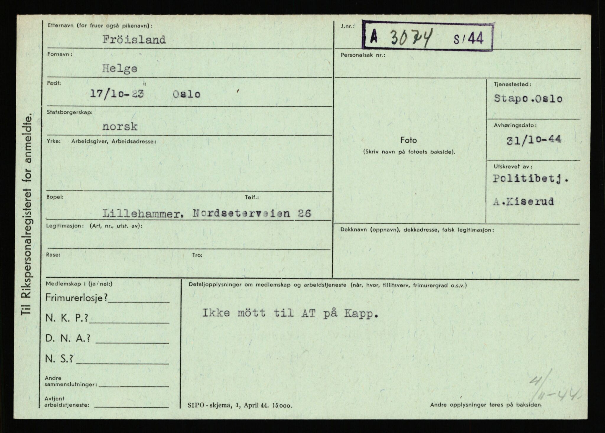 Statspolitiet - Hovedkontoret / Osloavdelingen, AV/RA-S-1329/C/Ca/L0004: Eid - funn av gjenstander	, 1943-1945, p. 4975