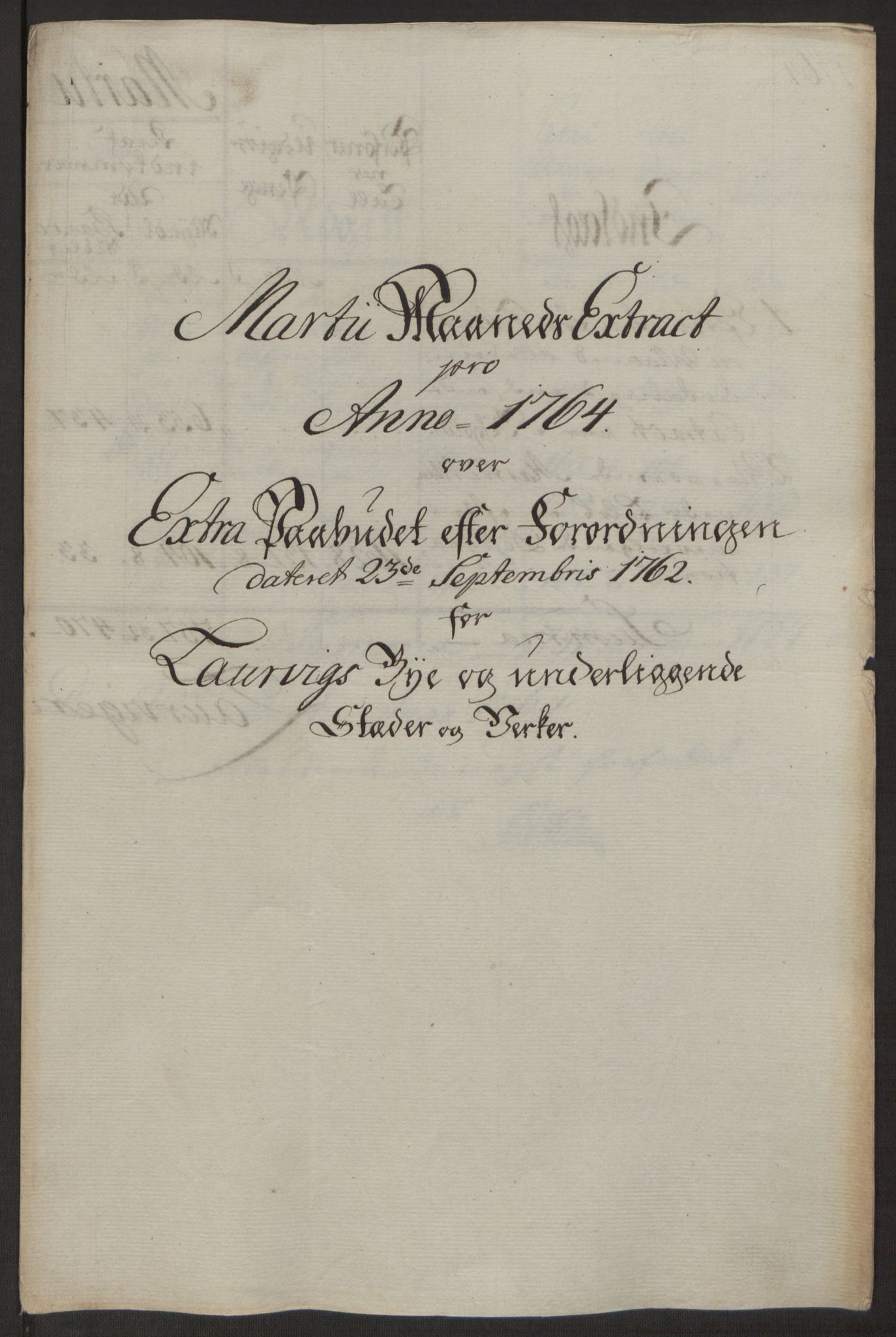 Rentekammeret inntil 1814, Reviderte regnskaper, Byregnskaper, AV/RA-EA-4066/R/Ri/L0183/0001: [I4] Kontribusjonsregnskap / Ekstraskatt, 1762-1768, p. 188