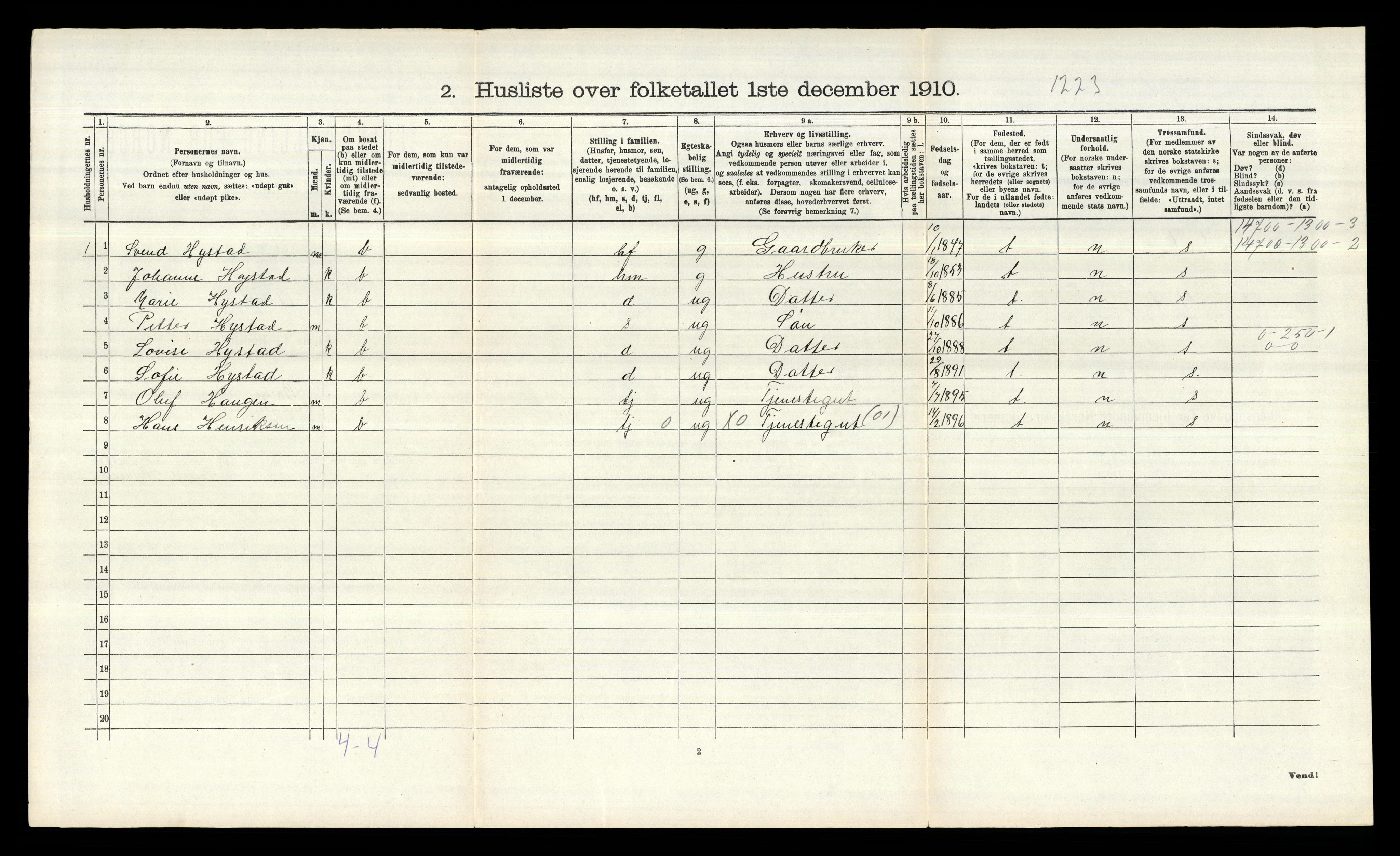 RA, 1910 census for Borge, 1910, p. 1079