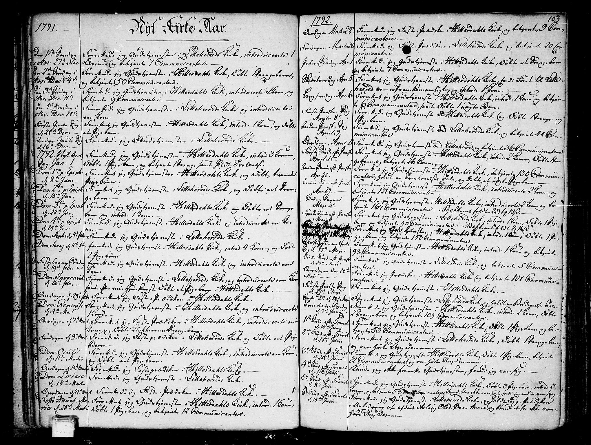 Heddal kirkebøker, AV/SAKO-A-268/F/Fa/L0004: Parish register (official) no. I 4, 1784-1814, p. 103