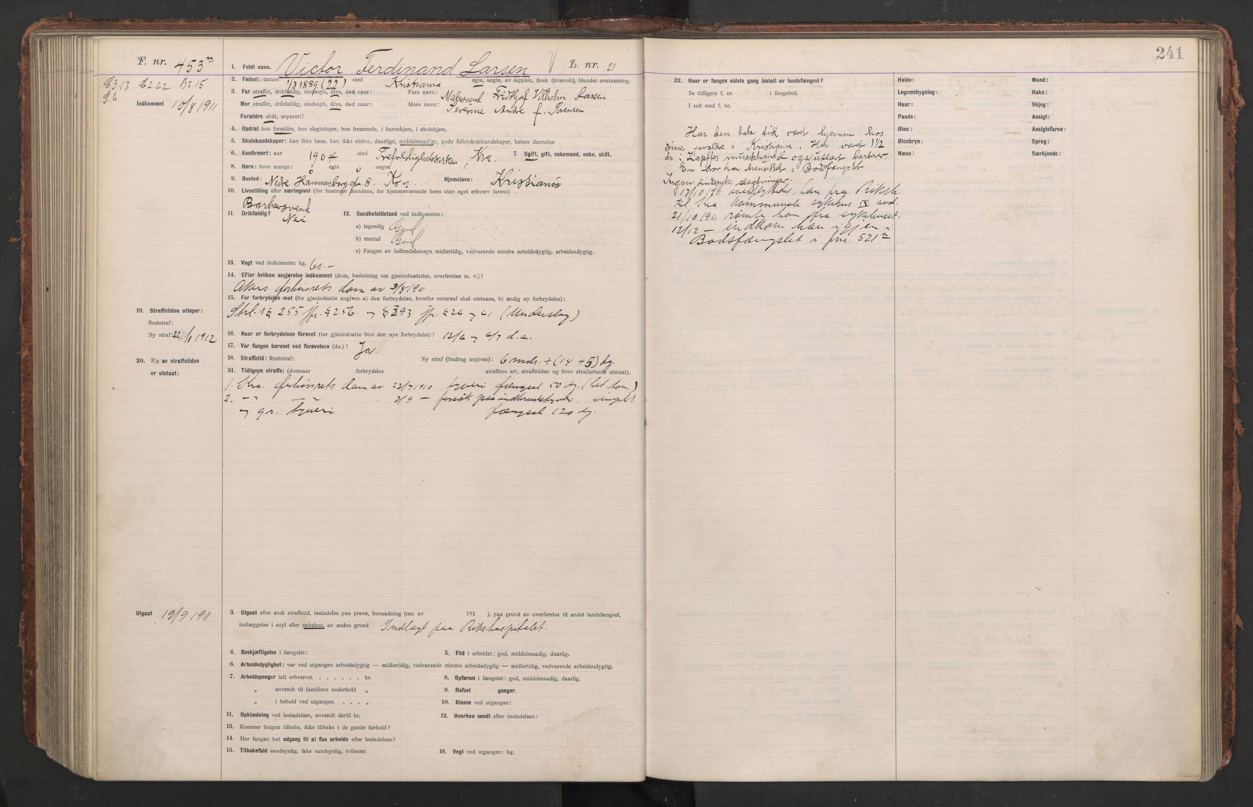 Botsfengslet, AV/RA-S-1539/D/Db/Dbb/L0044: 213n - 553n, 1910-1912, p. 241