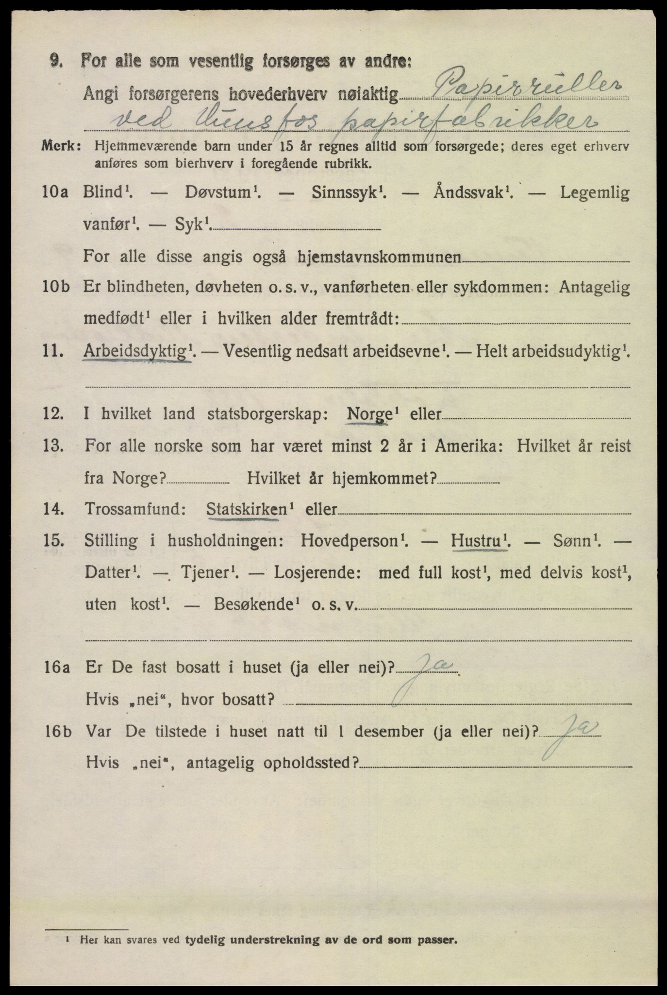 SAK, 1920 census for Vennesla, 1920, p. 6379