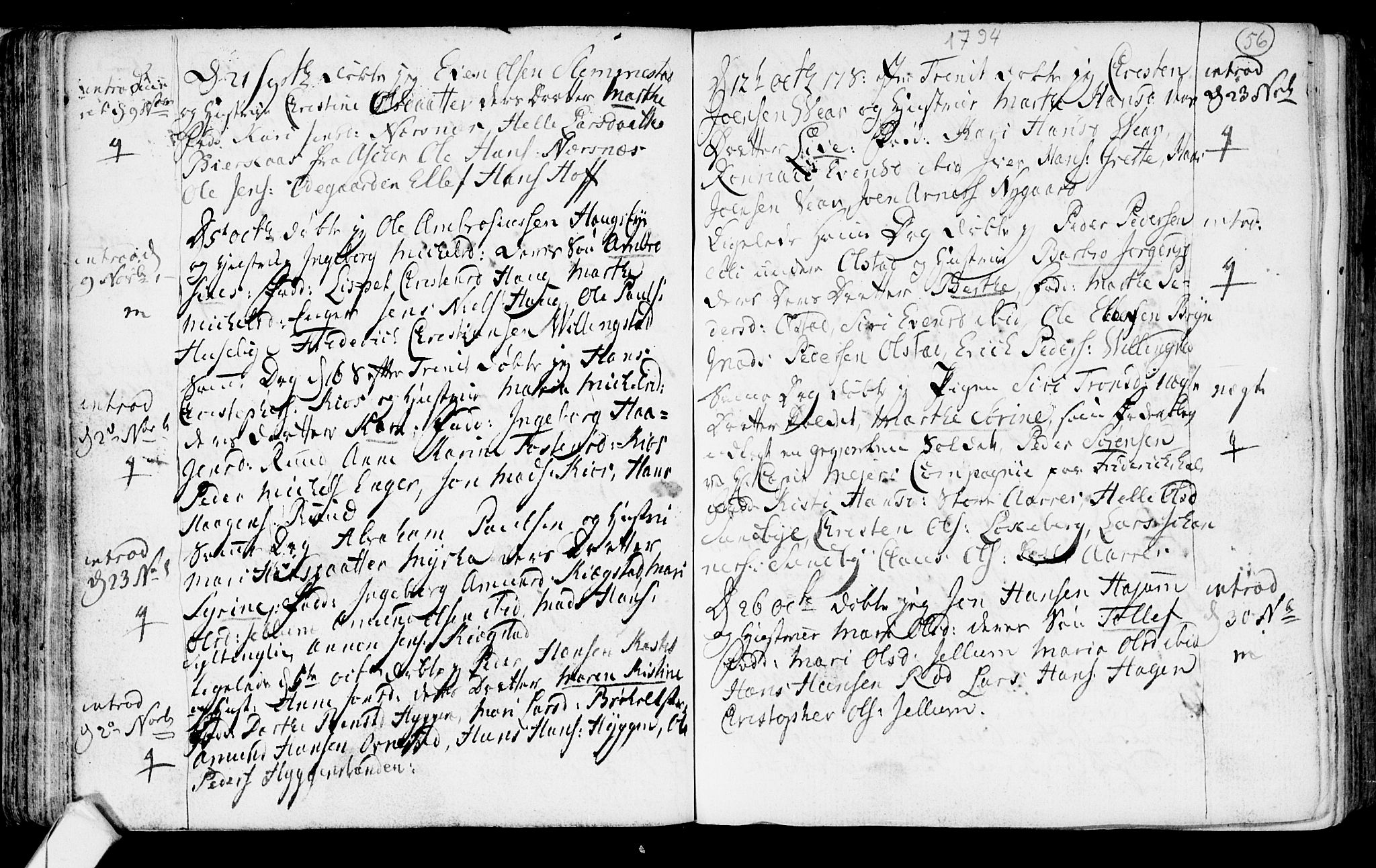 Røyken kirkebøker, SAKO/A-241/F/Fa/L0003: Parish register (official) no. 3, 1782-1813, p. 56