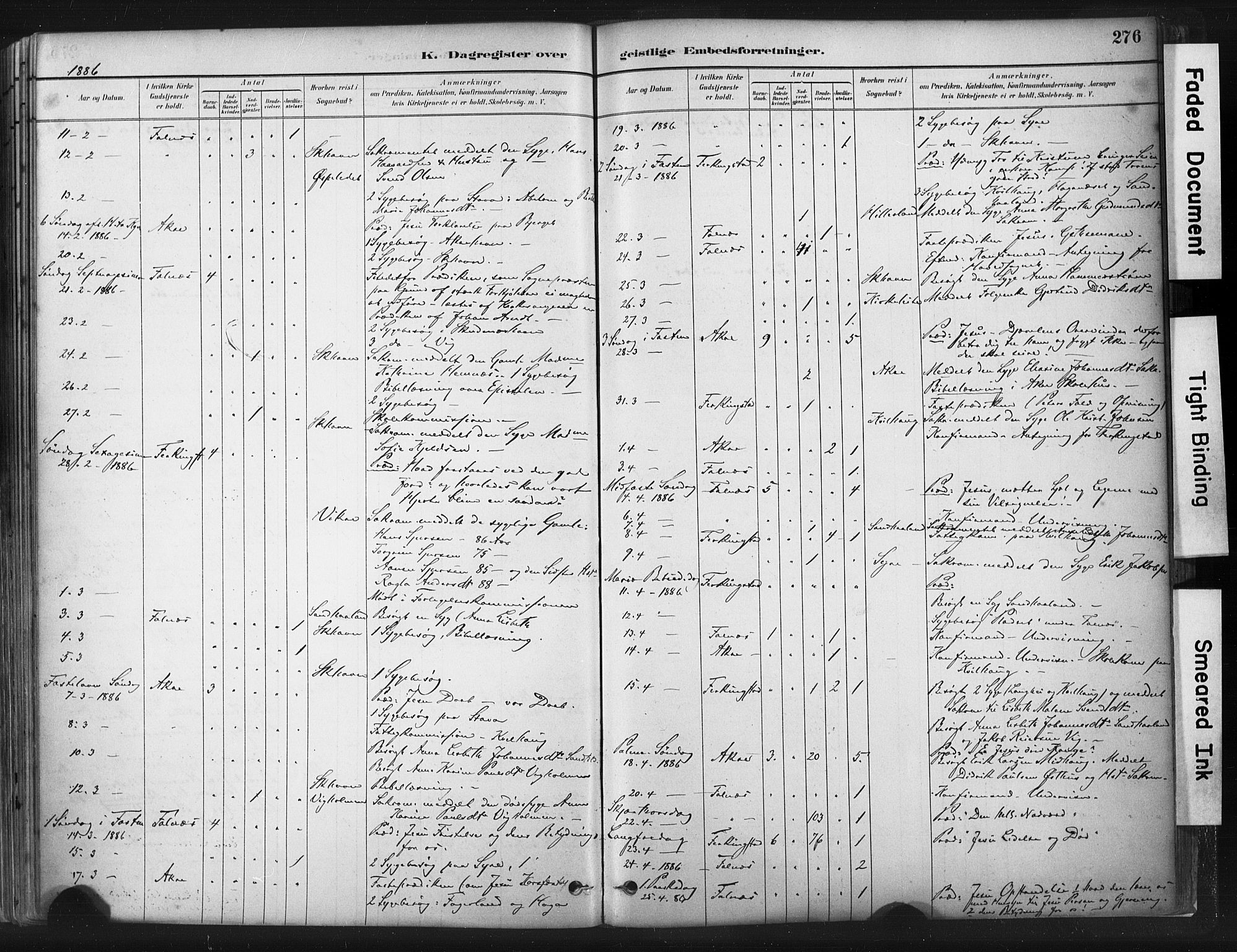 Skudenes sokneprestkontor, SAST/A -101849/H/Ha/Haa/L0009: Parish register (official) no. A 6, 1882-1912, p. 276