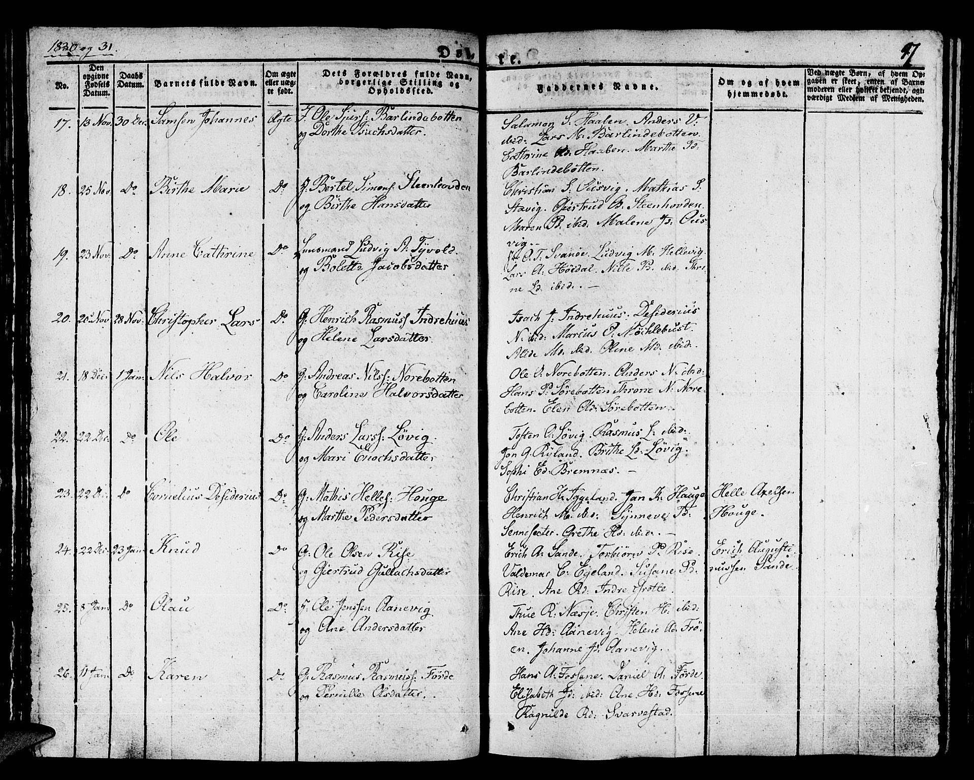Kinn sokneprestembete, SAB/A-80801/H/Haa/Haaa/L0004/0001: Parish register (official) no. A 4I, 1822-1840, p. 97