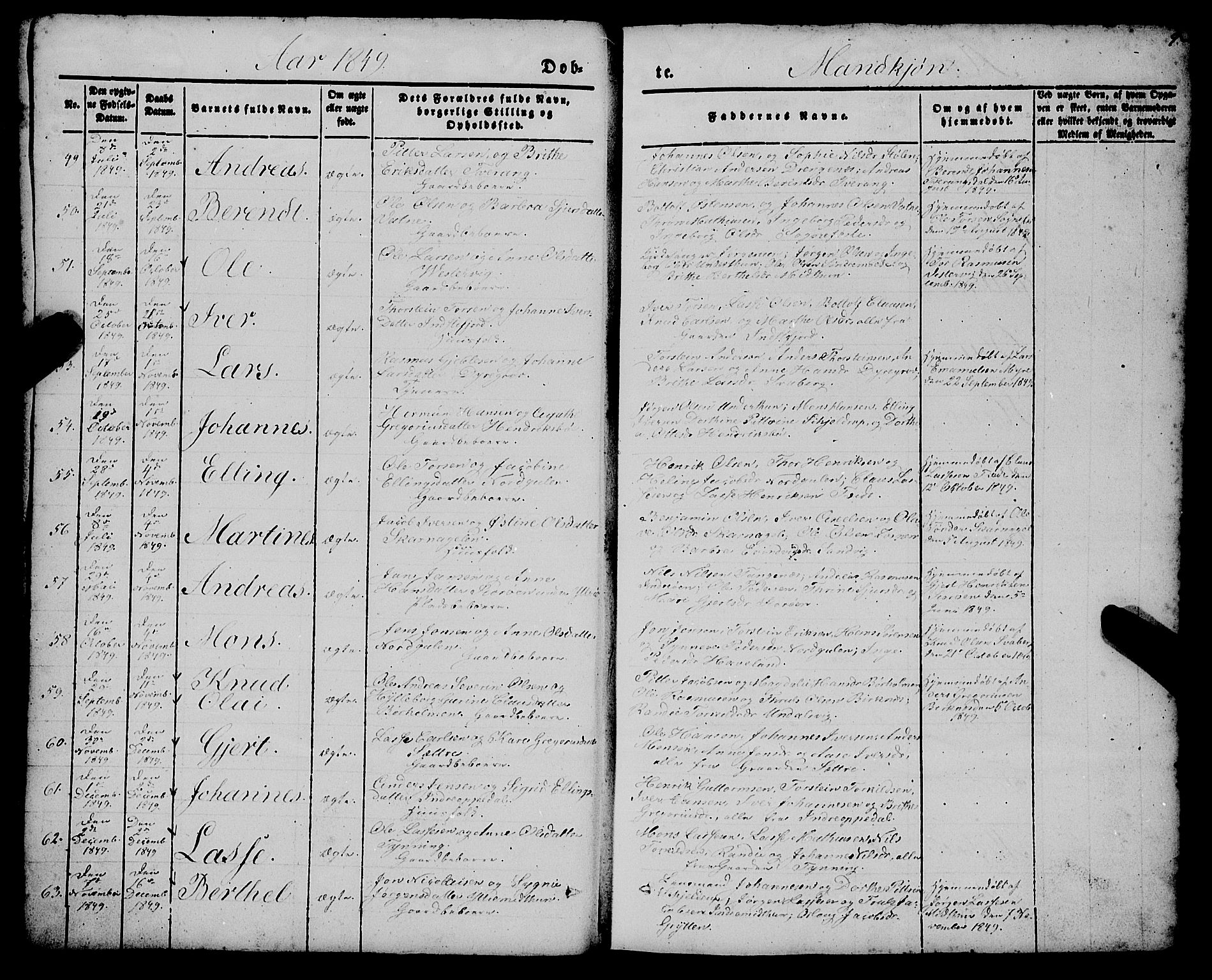 Gulen sokneprestembete, SAB/A-80201/H/Haa/Haaa/L0021: Parish register (official) no. A 21, 1848-1858, p. 9
