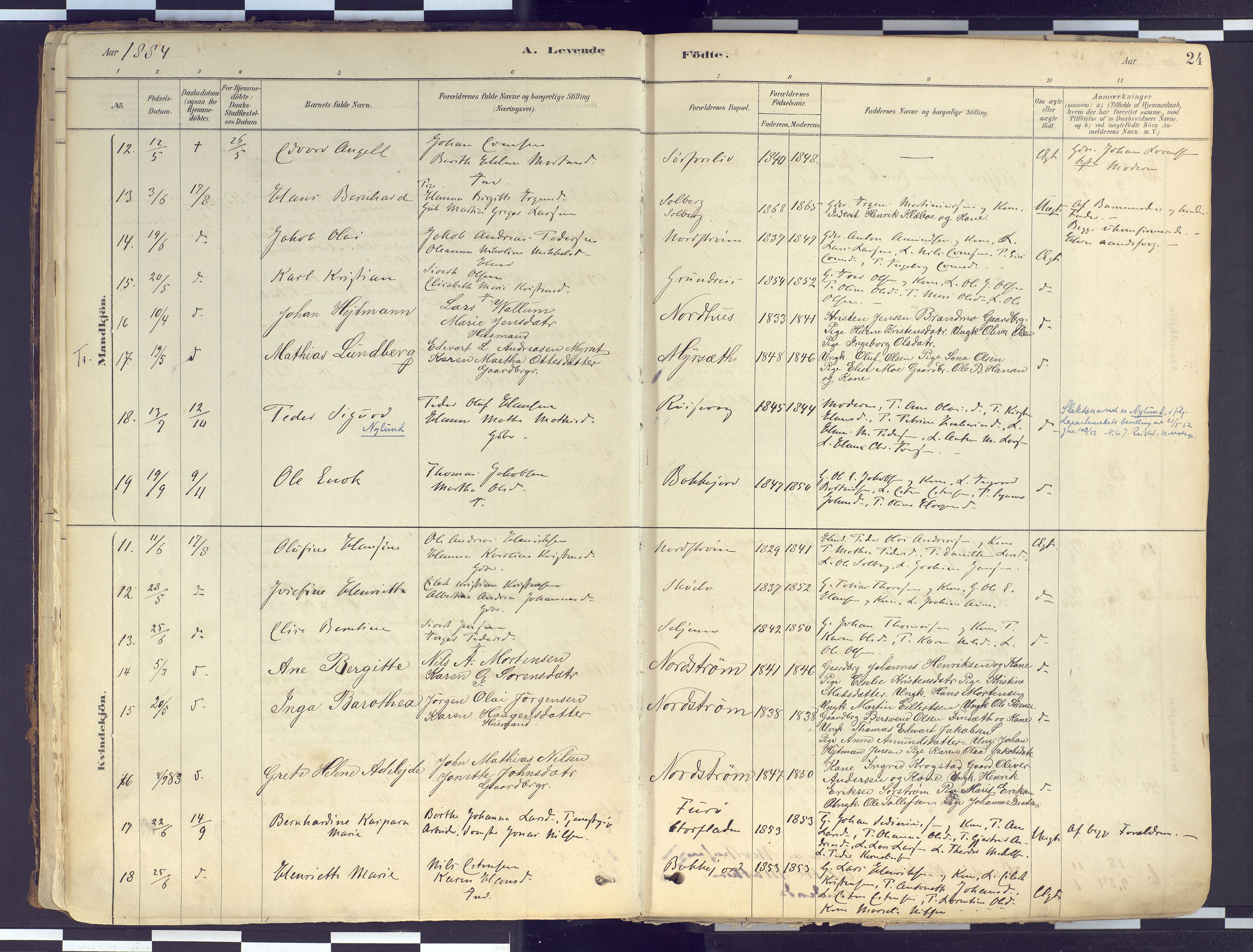 Tranøy sokneprestkontor, AV/SATØ-S-1313/I/Ia/Iaa/L0010kirke: Parish register (official) no. 10, 1878-1904, p. 24