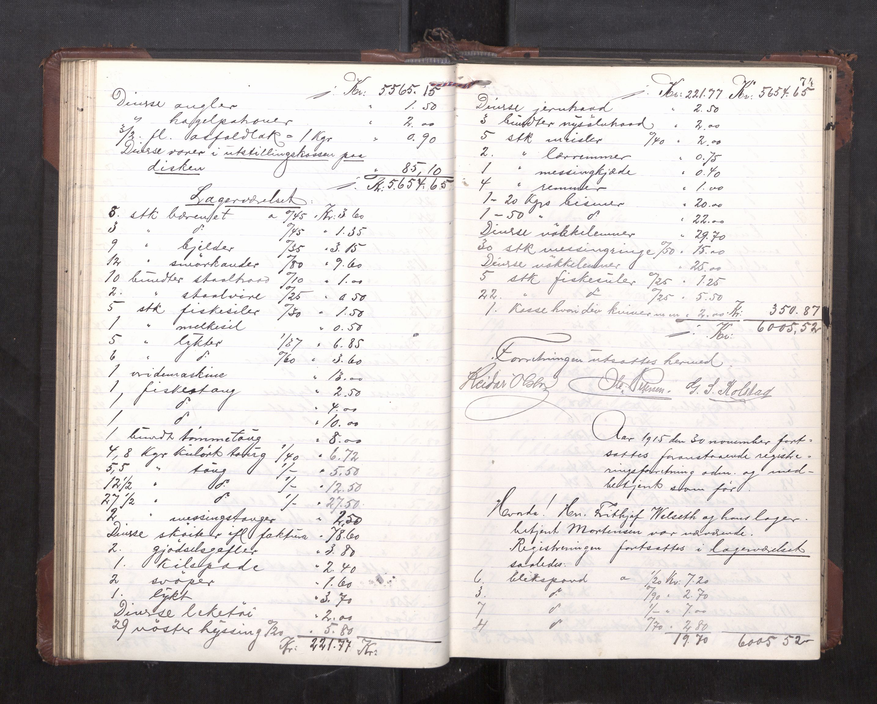 Trondheim byfogd, AV/SAT-A-0003/1/3/3C/L0036: Skifteregistreringsprotokoll - 14/4-24/9. (u/ register), 1915-1918, p. 74