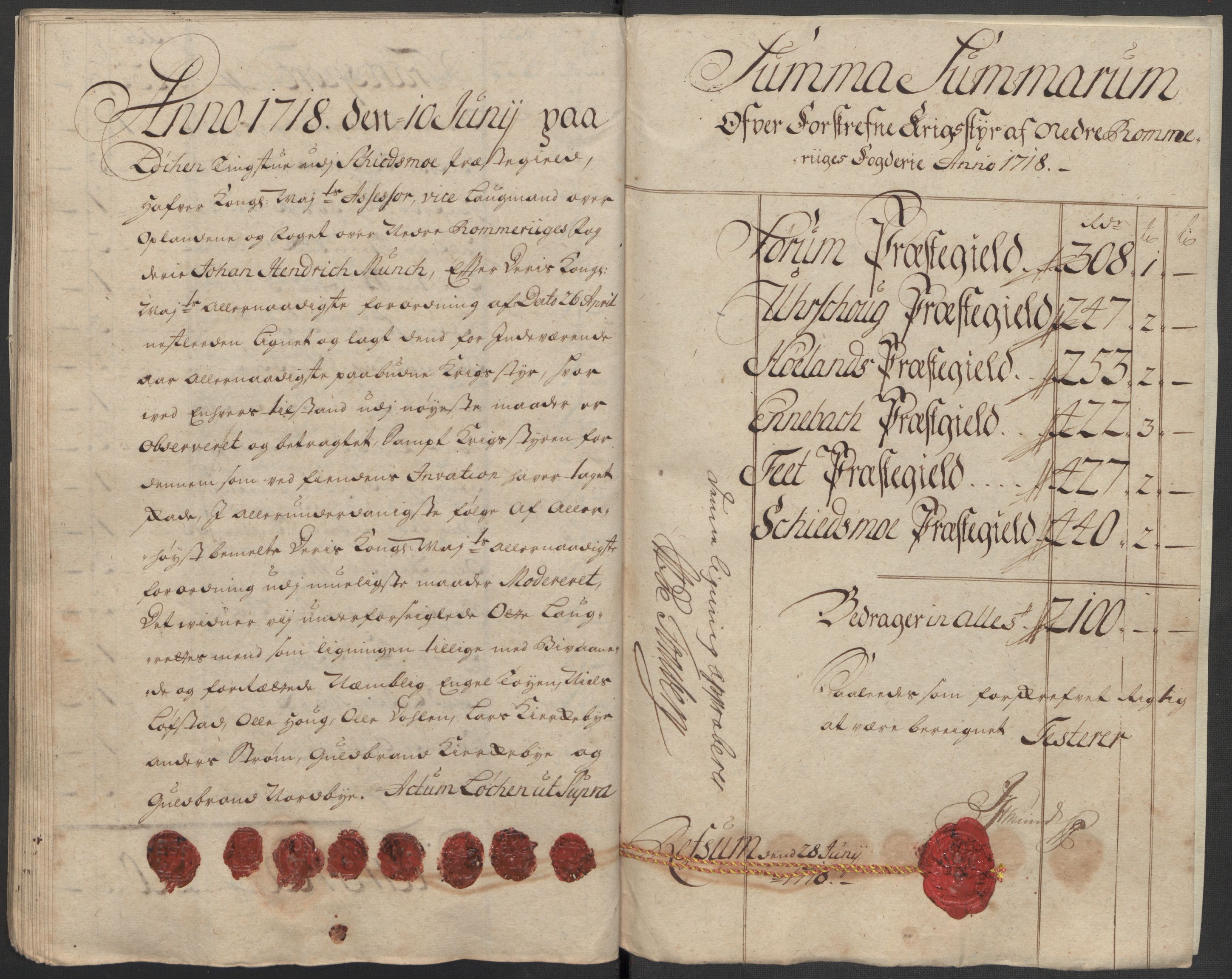 Rentekammeret inntil 1814, Reviderte regnskaper, Fogderegnskap, AV/RA-EA-4092/R11/L0600: Fogderegnskap Nedre Romerike, 1718, p. 159