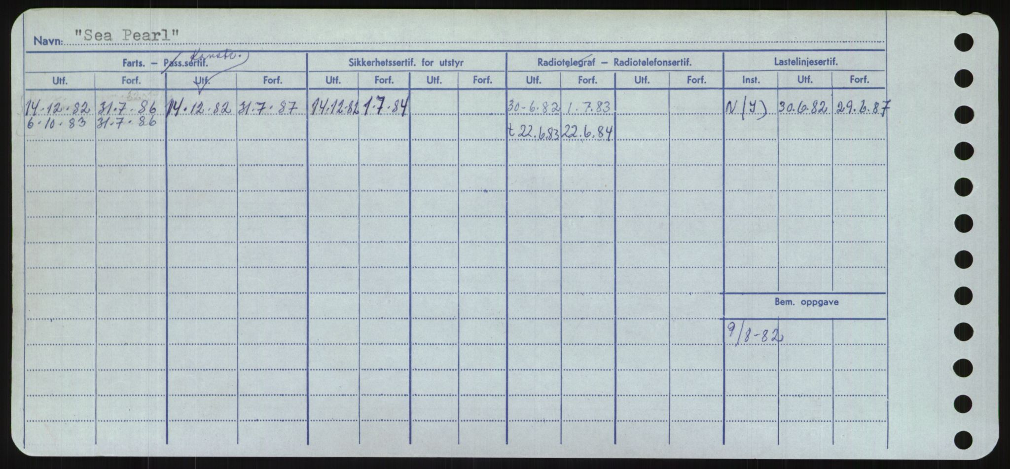 Sjøfartsdirektoratet med forløpere, Skipsmålingen, RA/S-1627/H/Hd/L0032: Fartøy, San-Seve, p. 302