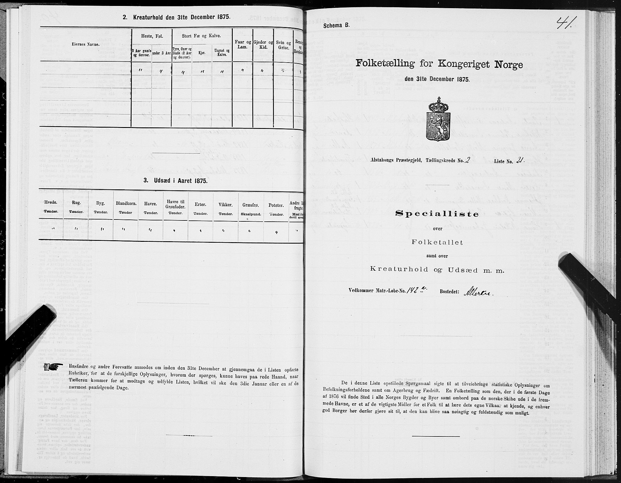 SAT, 1875 census for 1820P Alstahaug, 1875, p. 1641