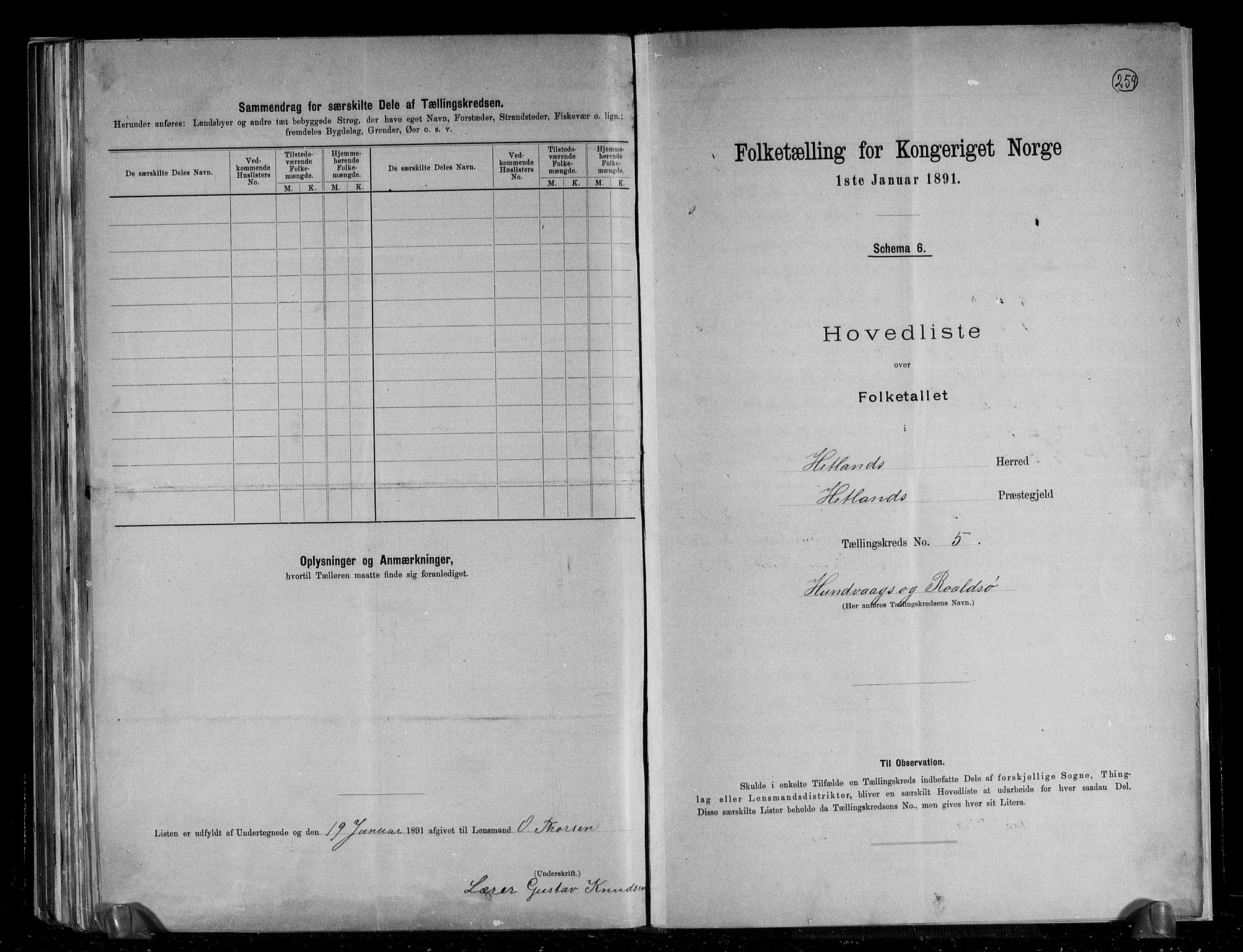 RA, 1891 census for 1126 Hetland, 1891, p. 16