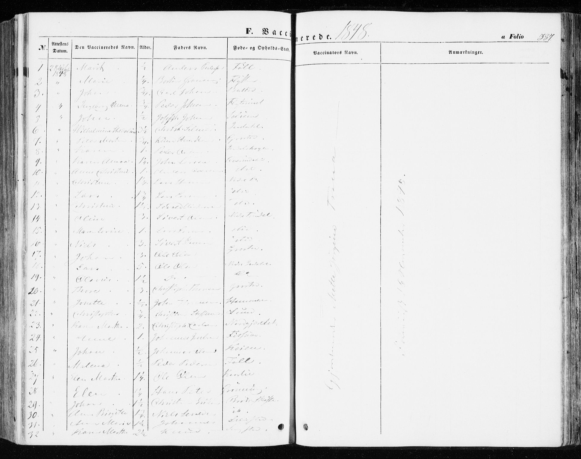 Ministerialprotokoller, klokkerbøker og fødselsregistre - Sør-Trøndelag, AV/SAT-A-1456/646/L0611: Parish register (official) no. 646A09, 1848-1857, p. 387
