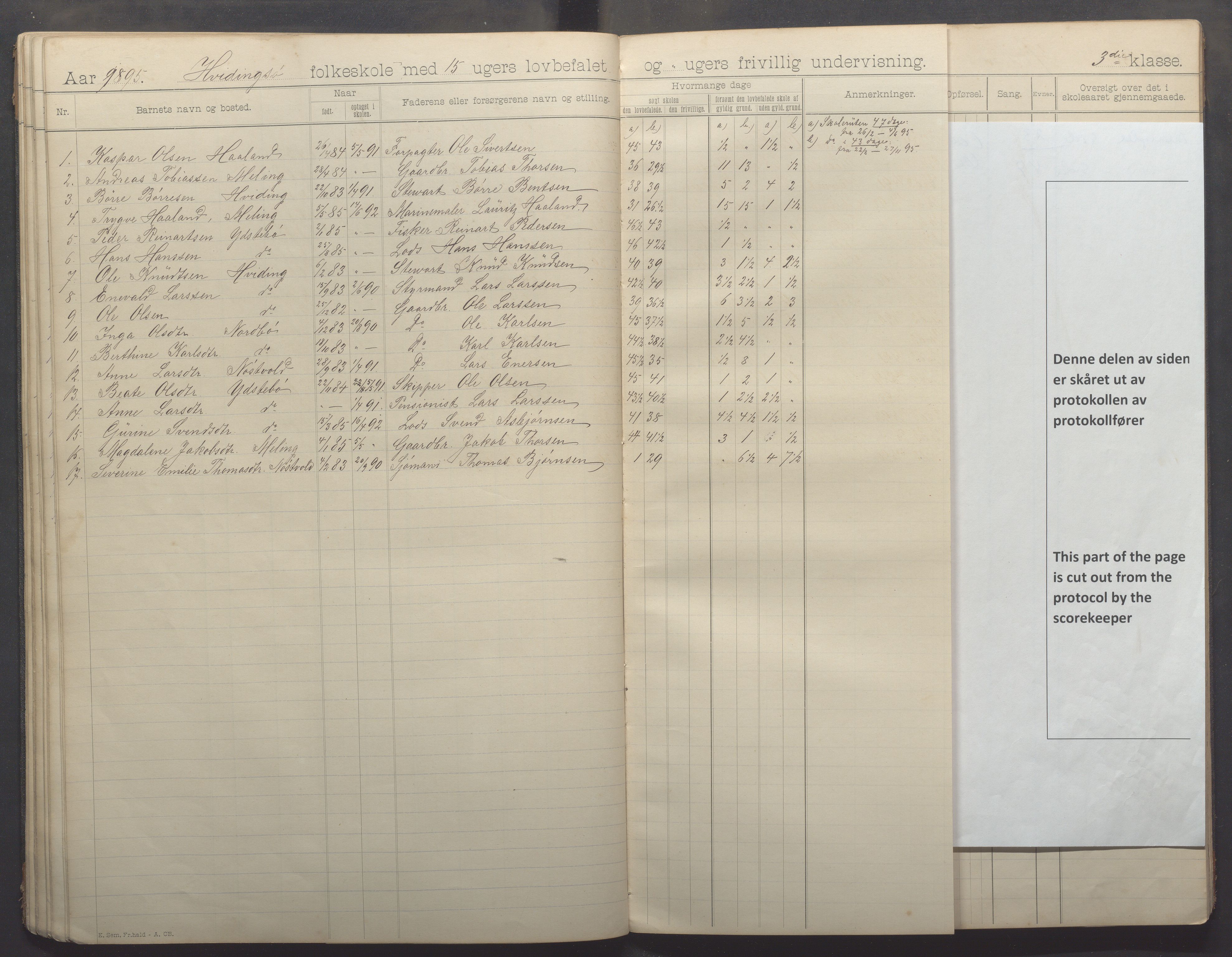 Kvitsøy kommune - Skolestyret, IKAR/K-100574/H/L0001: Skoleprotokoll, 1892-1896, p. 33