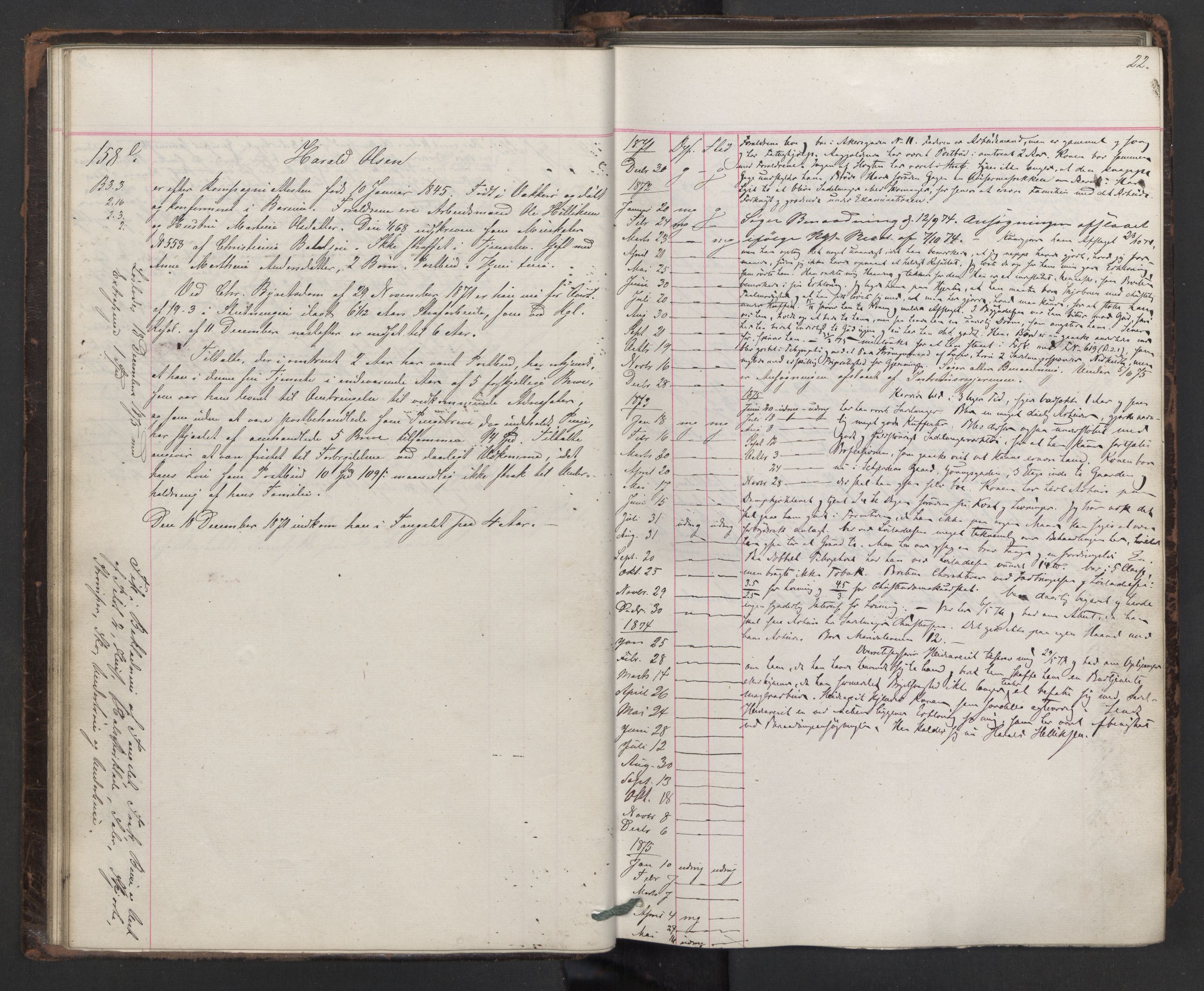 Botsfengslet, AV/RA-S-1539/D/Db/Dbb/L0014: 137e - 437e, 1871-1873, p. 22