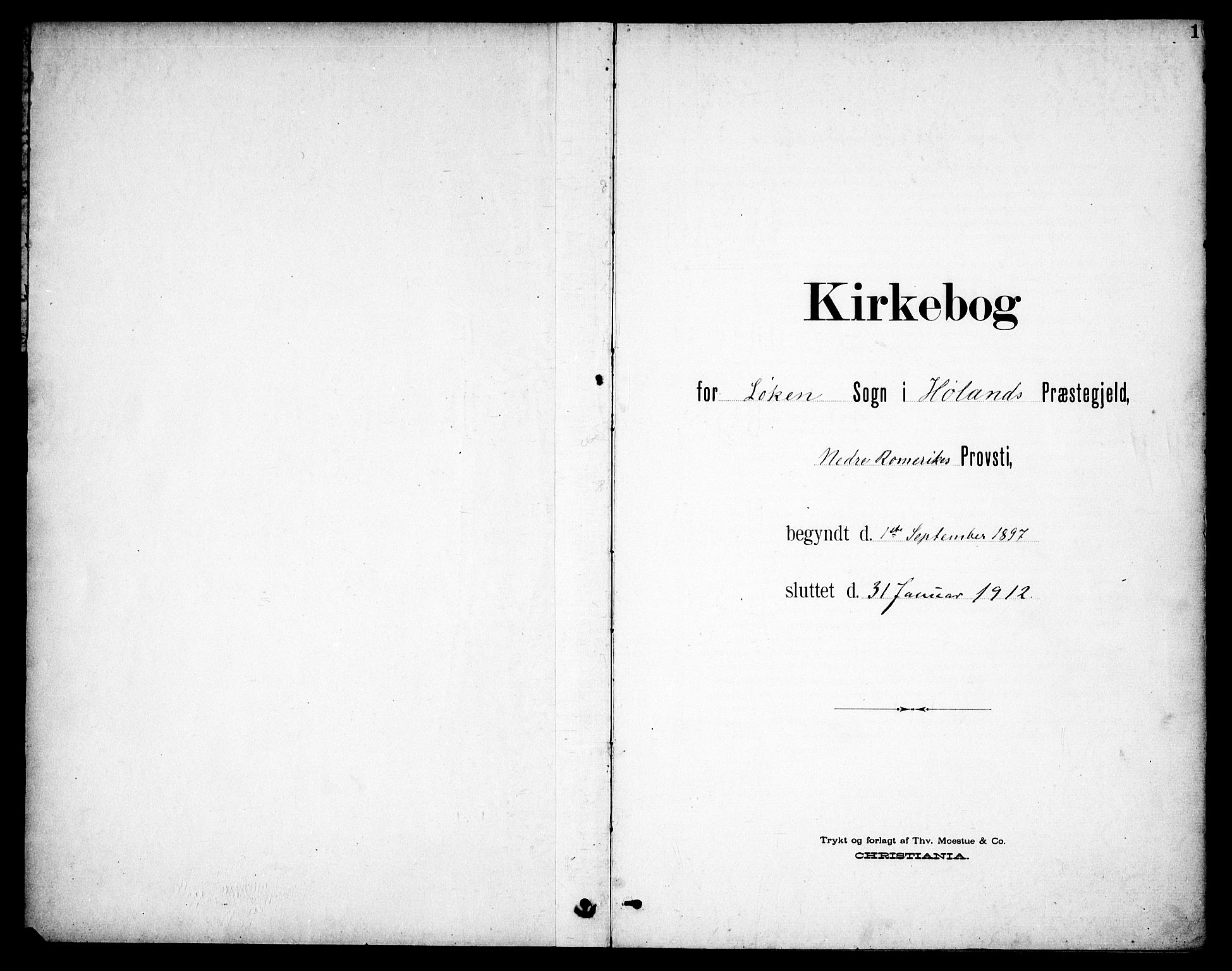 Høland prestekontor Kirkebøker, AV/SAO-A-10346a/F/Fa/L0015: Parish register (official) no. I 15, 1897-1912, p. 1