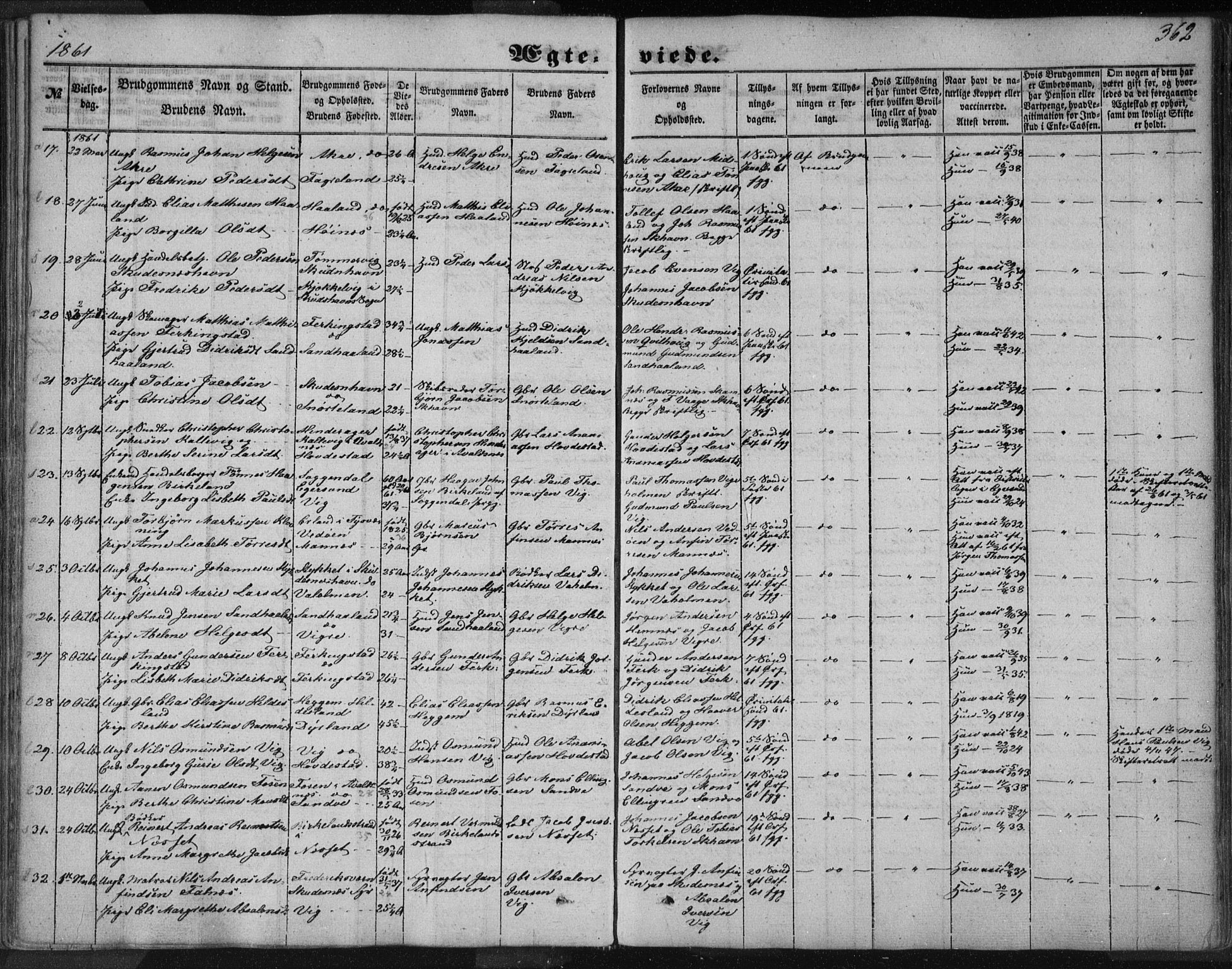Skudenes sokneprestkontor, SAST/A -101849/H/Ha/Haa/L0005: Parish register (official) no. A 3.2, 1847-1863, p. 362