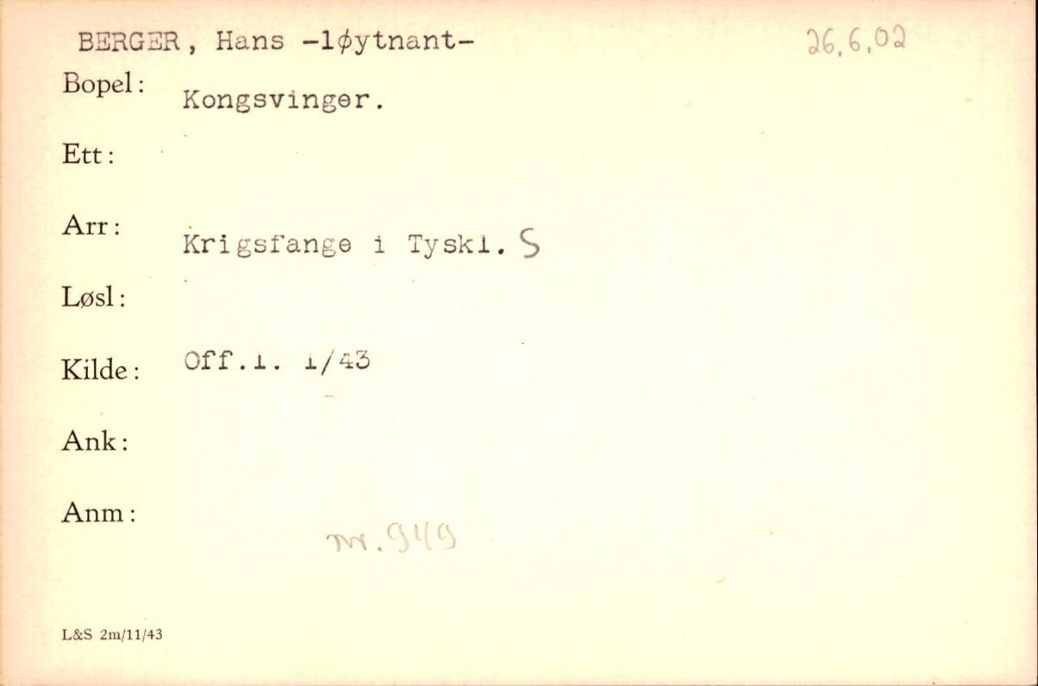 Forsvaret, Forsvarets krigshistoriske avdeling, AV/RA-RAFA-2017/Y/Yf/L0200: II-C-11-2102  -  Norske krigsfanger i Tyskland, 1940-1945, p. 83