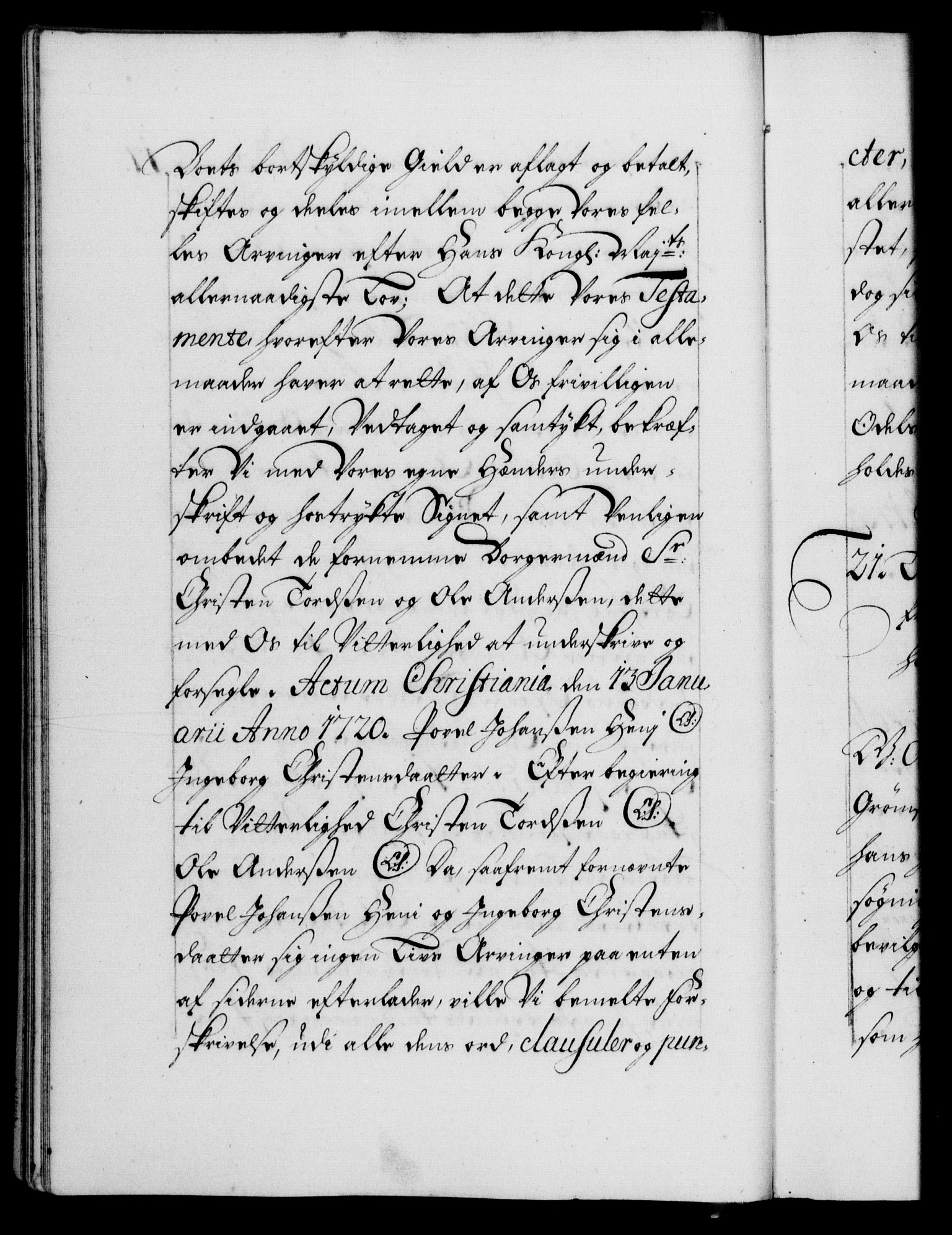 Danske Kanselli 1572-1799, RA/EA-3023/F/Fc/Fca/Fcaa/L0023: Norske registre, 1720-1722, p. 17b