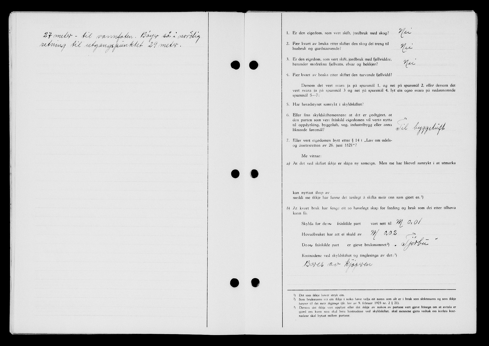 Flekkefjord sorenskriveri, SAK/1221-0001/G/Gb/Gba/L0063: Mortgage book no. A-11, 1947-1948, Diary no: : 1094/1947
